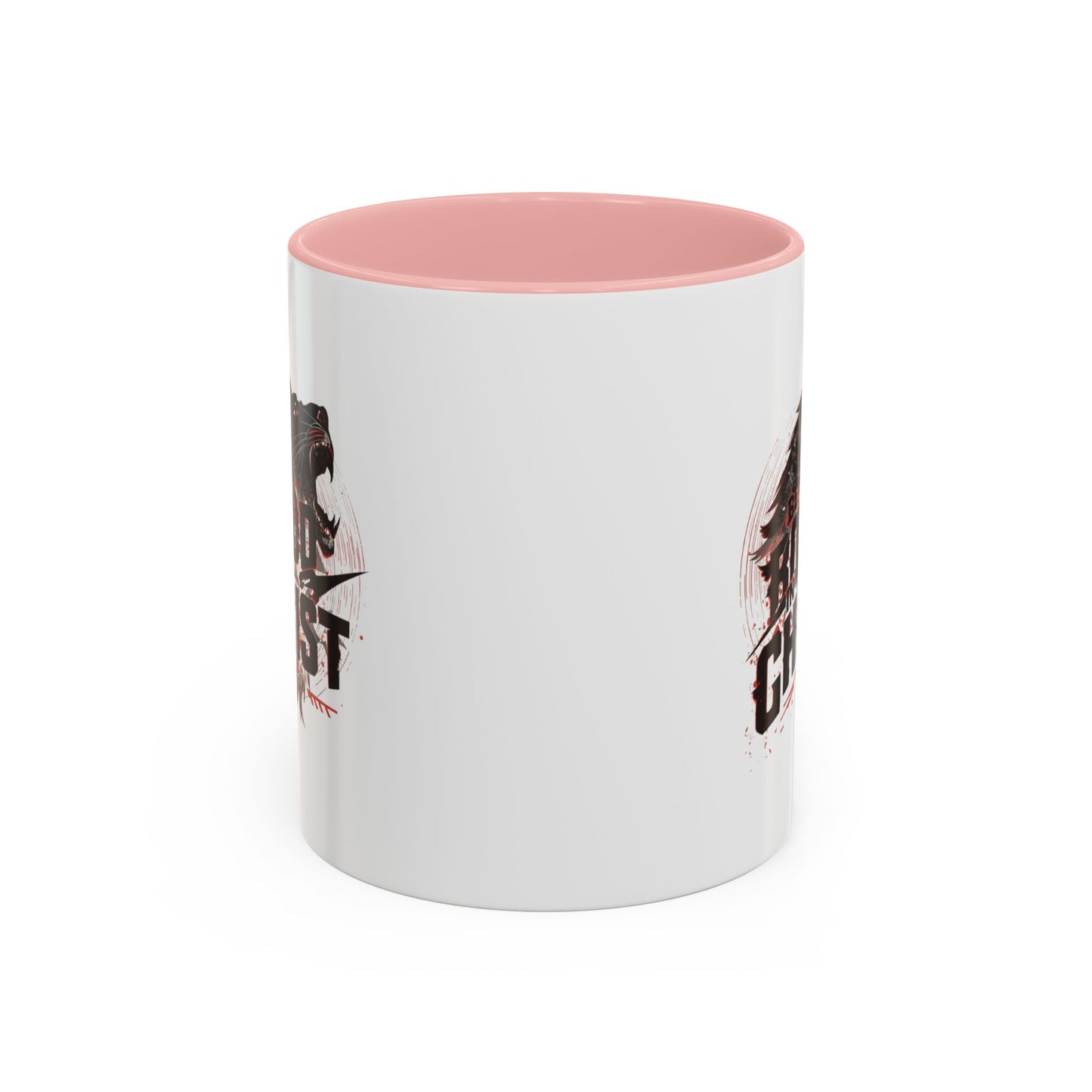 Be Bold In Christ mug | Christian wolf graphic, black accented coffee mug