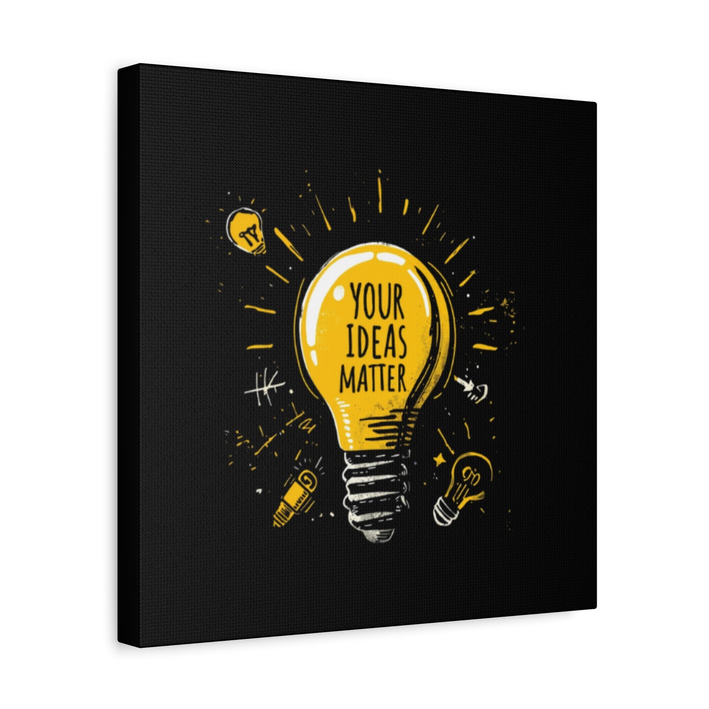 Your Ideas Matter lightbulb Matte Canvas