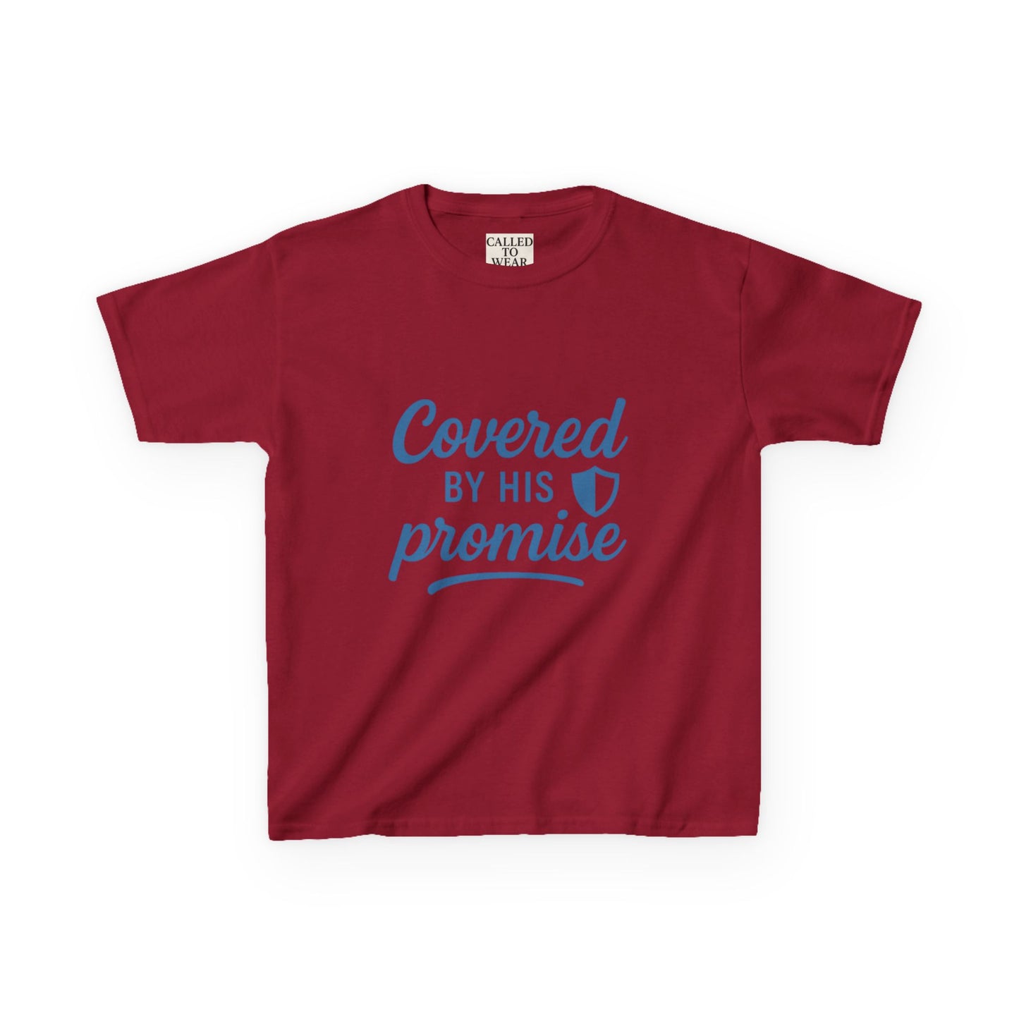 Inspirational Kids Tee - Covered by His Promise, Faith-Based Christian Shirt