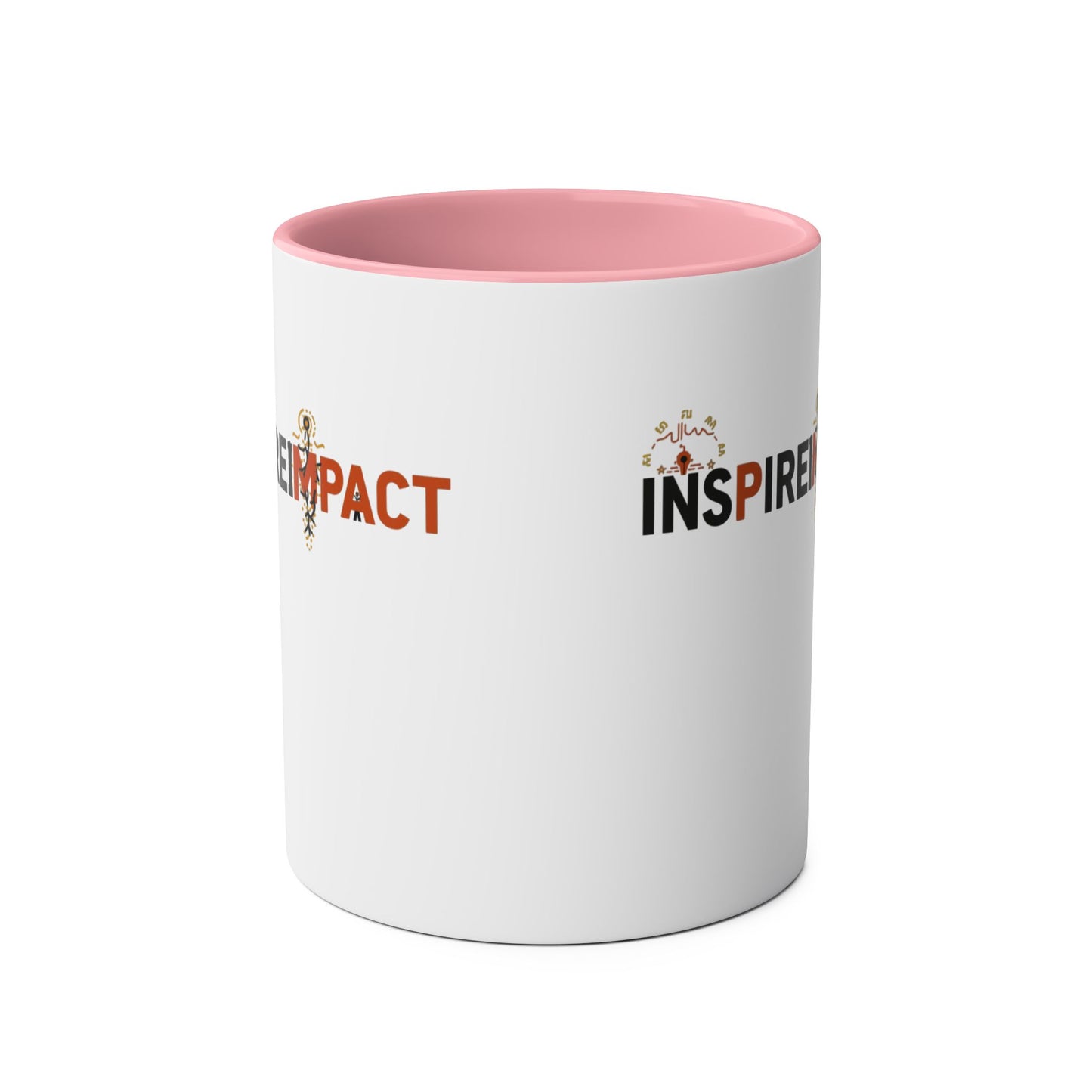 Inspire Impact Mug | Two-Tone 11oz Coffee Mug, Red Interior and Handle