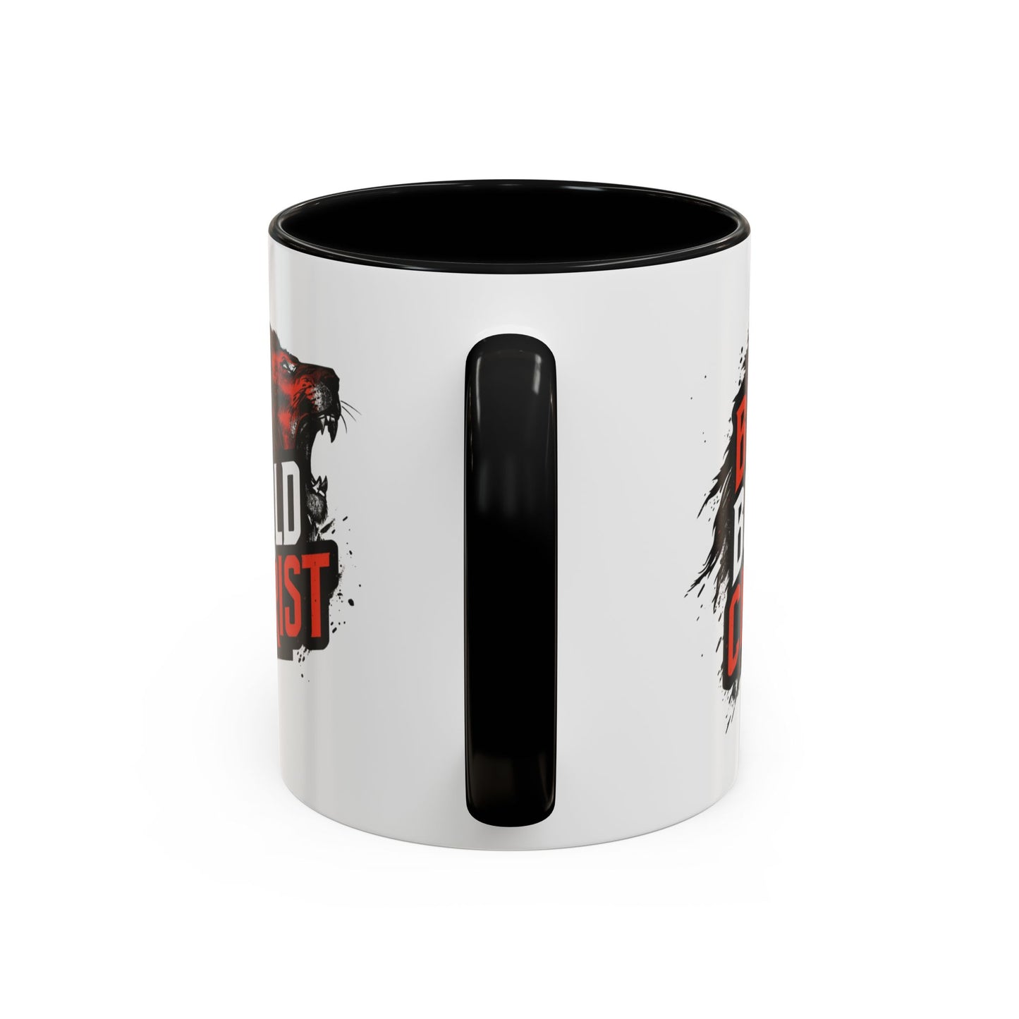 Be Bold in Christ Mug | Christian Faith Coffee Mug, Wolf Graphic Accent Mug