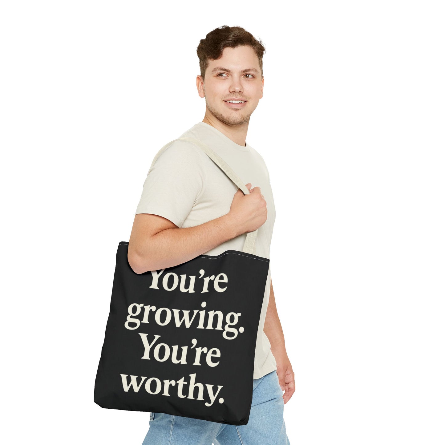 Empowering Affirmation Tote Bag 'You Are Enough' Inspirational Everyday Tote