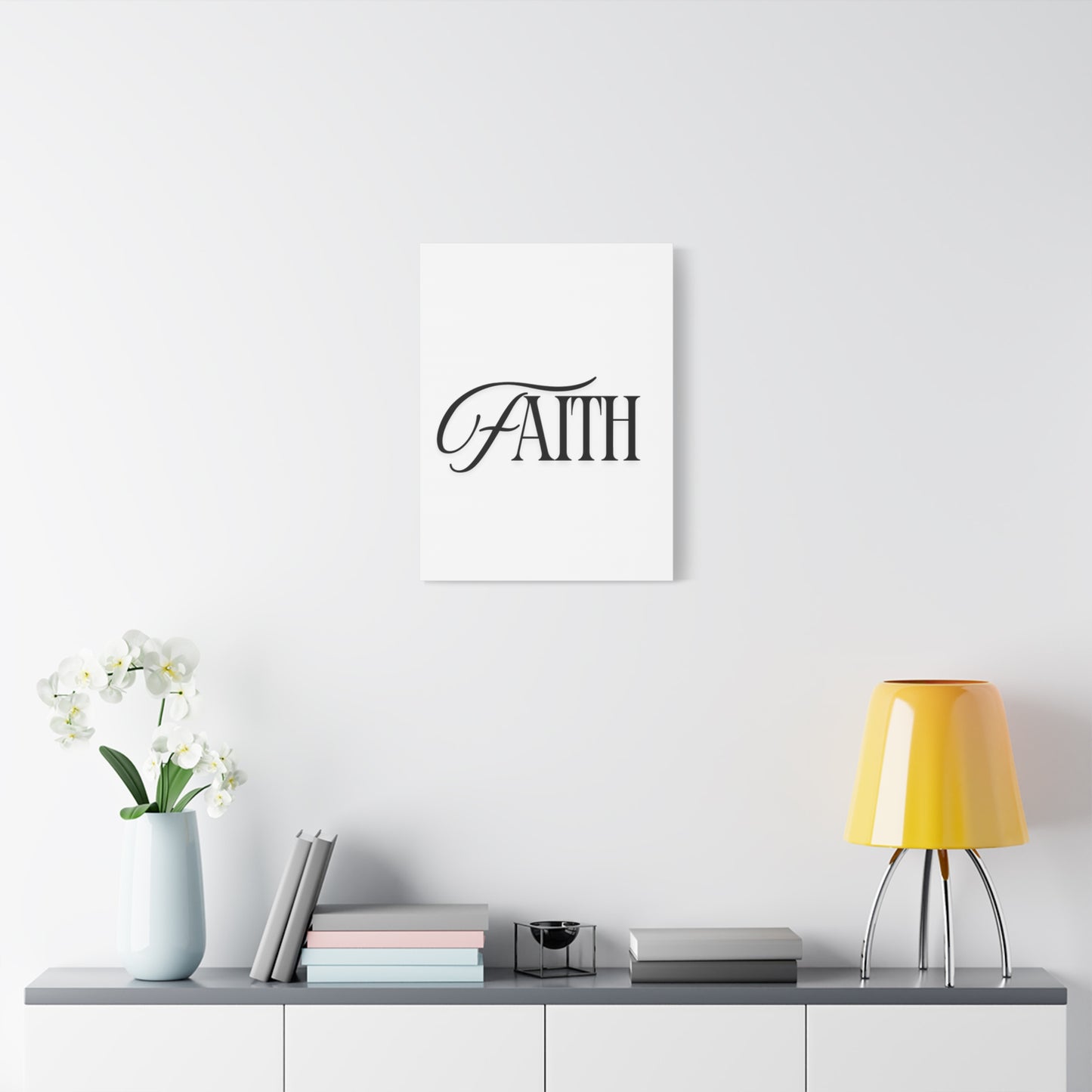 Faith typography wall art Canvas | Matte stretched 1.25"