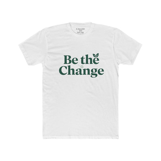 Live With Purpose tee, Minimal Green Leaf Typography | Cotton Crew