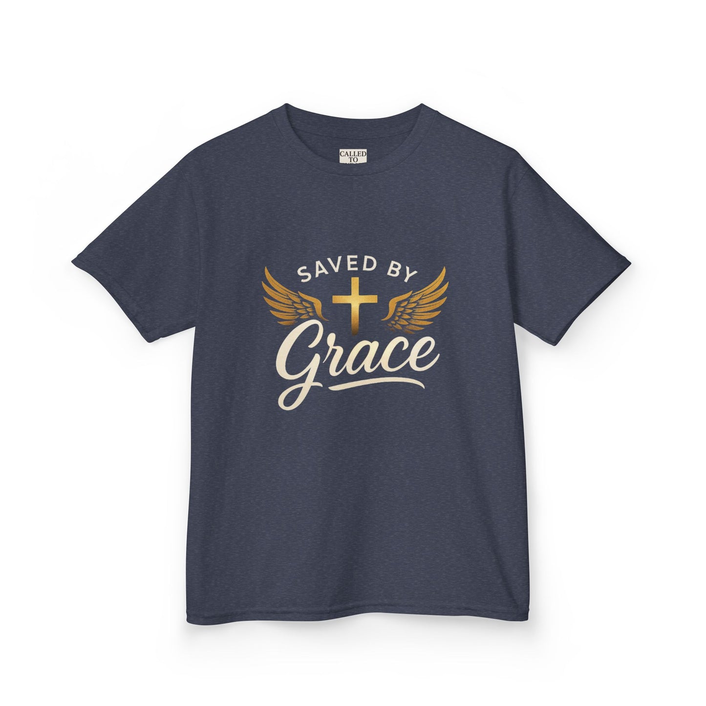 Saved by Grace Kids Tee - Inspirational Children’s Apparel, Faith-Based Gift for Baptism, Birthday, Church Events, Everyday Wear