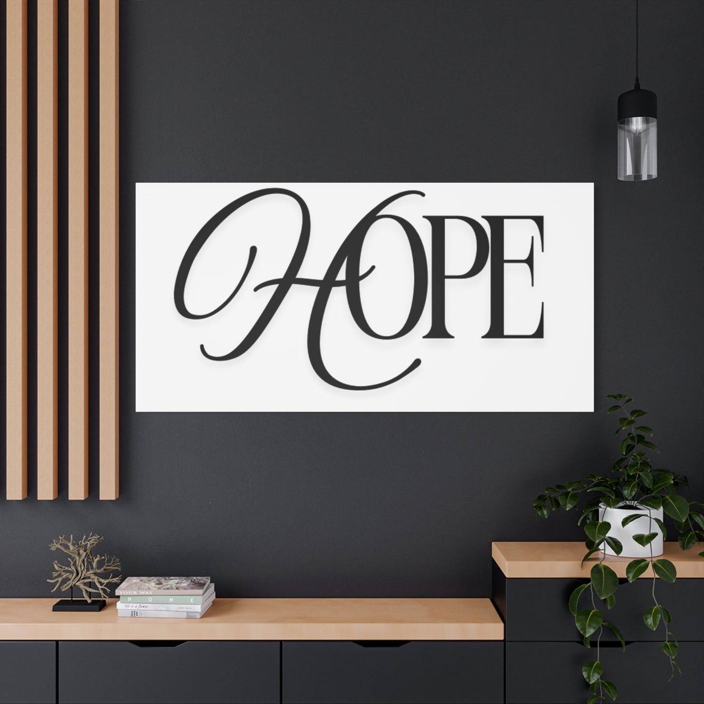 Hope Script Wall Art Canvas | Matte Stretched Canvas