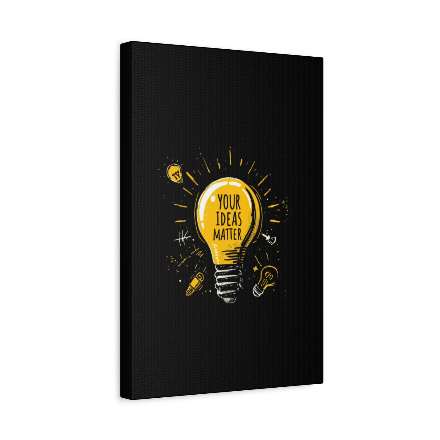 Your Ideas Matter lightbulb Matte Canvas