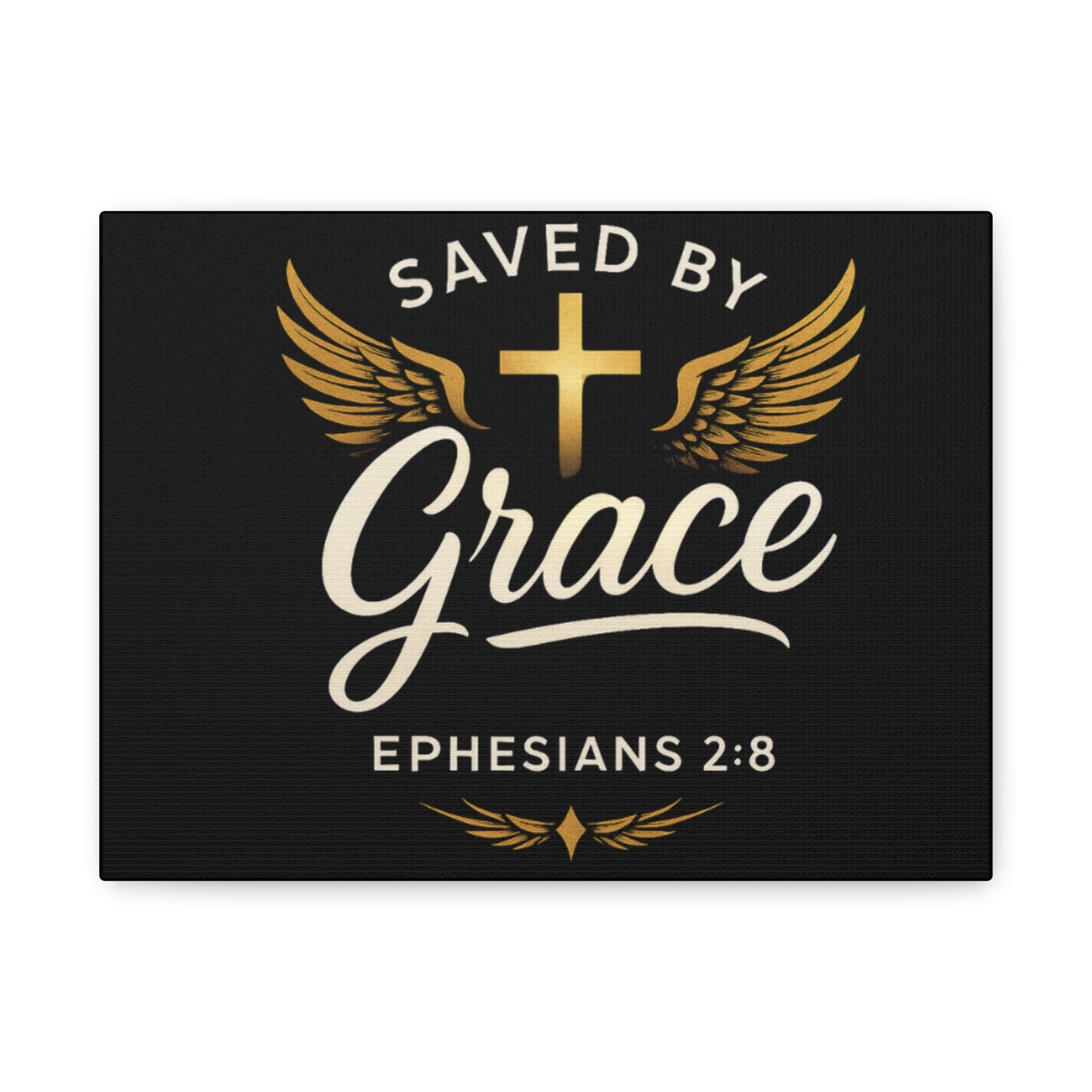 Christian Wall Art Canvas, Saved by Grace Inspirational Decor, Ephesians 2:8 Home Decoration, Faith-Based Gift, Religious Artwork, [...]