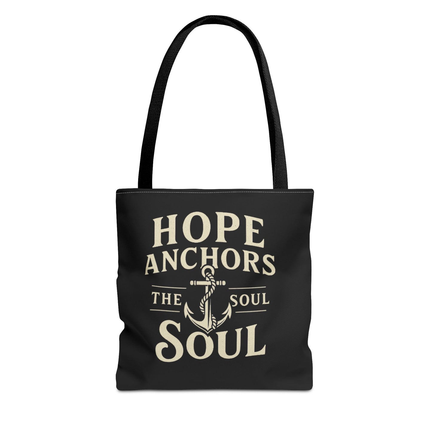 Inspirational Tote Bag - Hope Anchors the Soul, Everyday Use, Beach Bag, Travel Companion