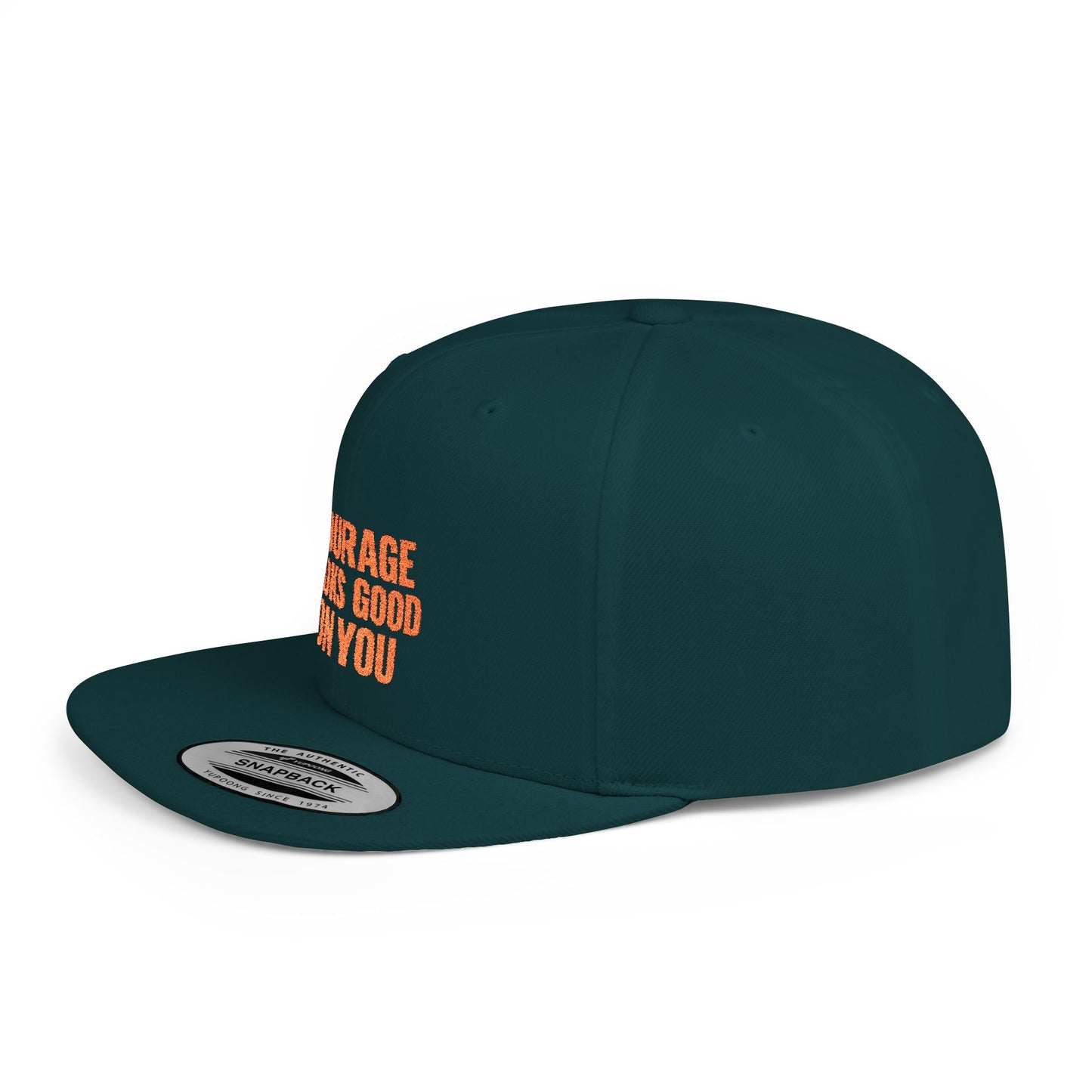 Courage Looks Good on You Snapback Hat, Motivational Cap for Everyday Wear, Gift for Friends, Inspiring Headwear
