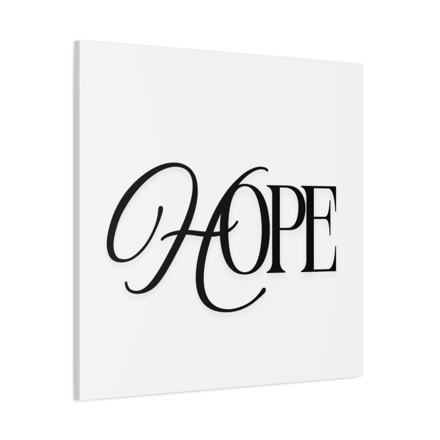 Hope Script Wall Art Canvas | Matte Stretched Canvas