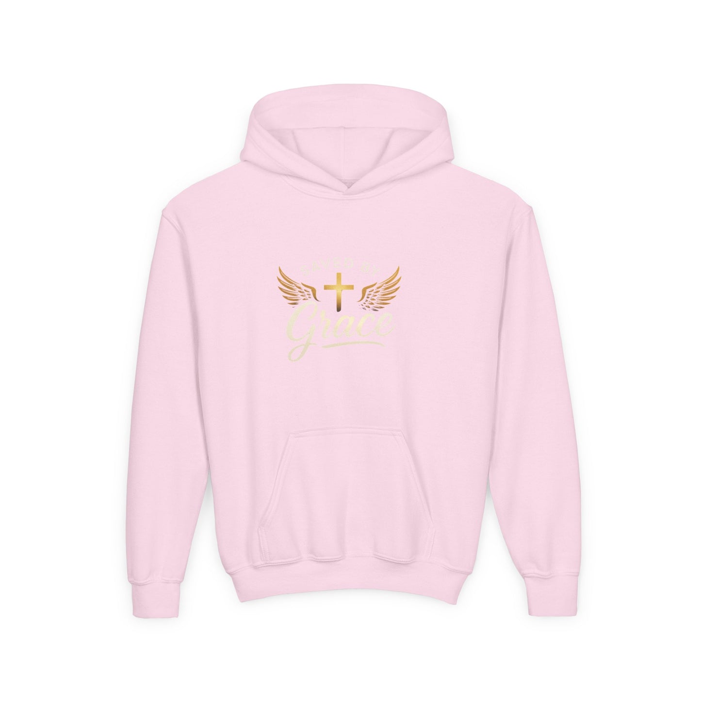 Saved by Grace Youth Hoodie, Inspirational Sweatshirt, Christian Gift, Teen Apparel, Faith-Based Fashion, Hooded Sweatshirt