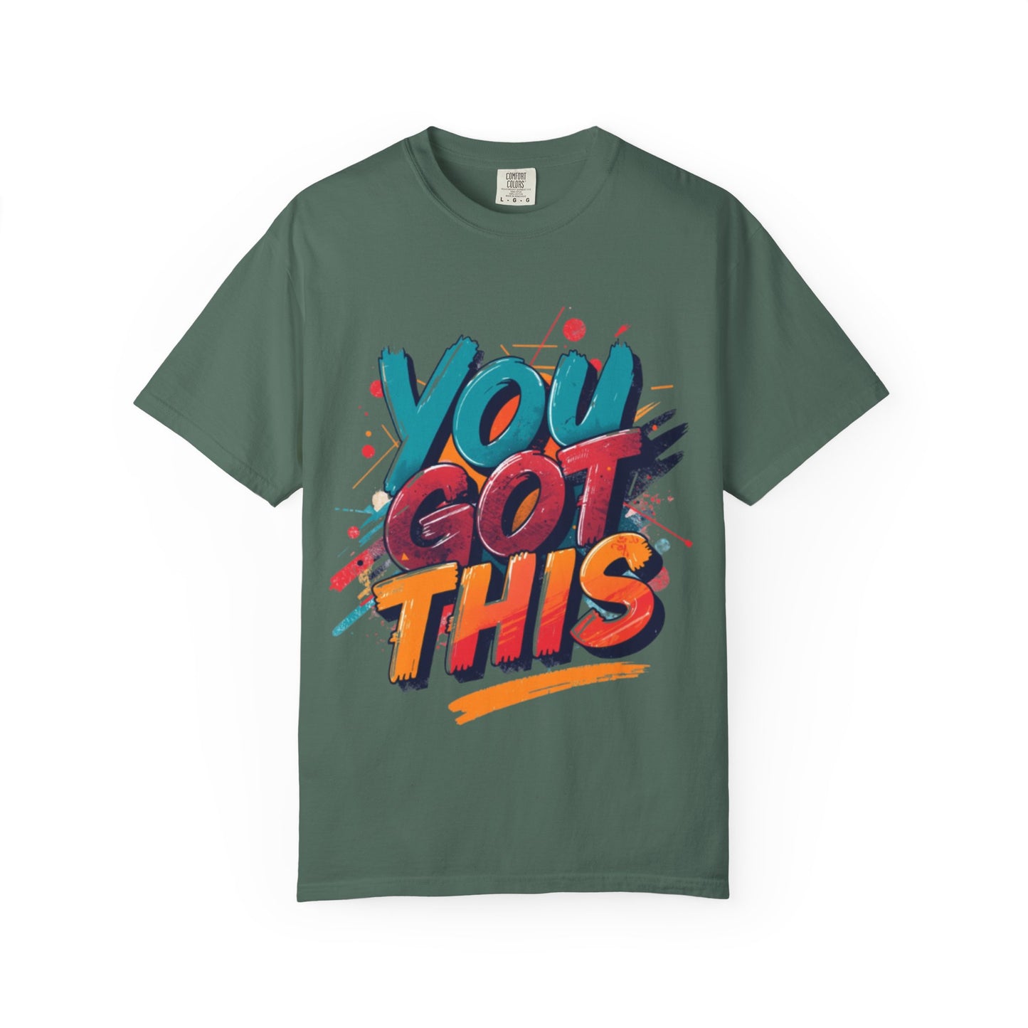 You Got This T-Shirt | Motivational Typography Tee, Colorful Brushstroke Design