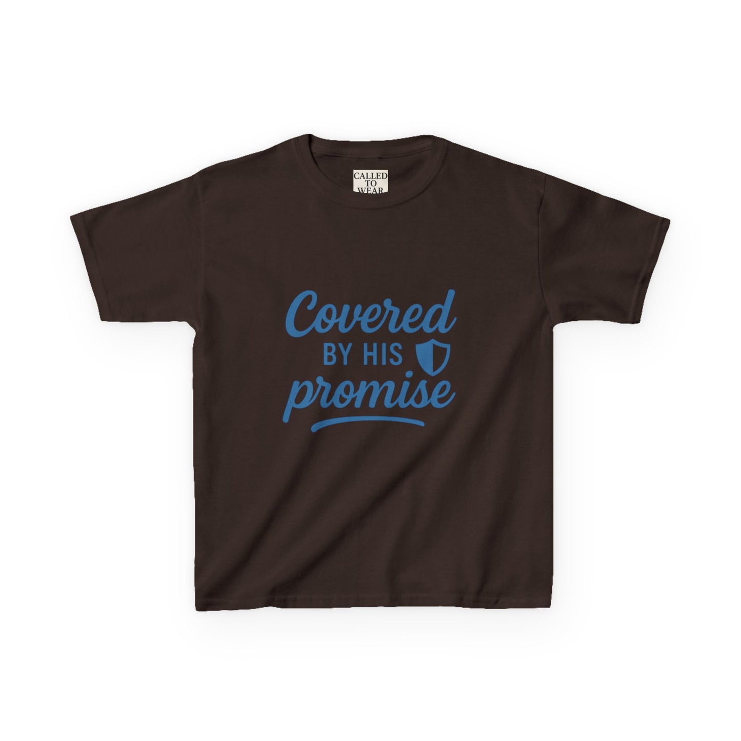 Inspirational Kids Tee - Covered by His Promise, Faith-Based Christian Shirt