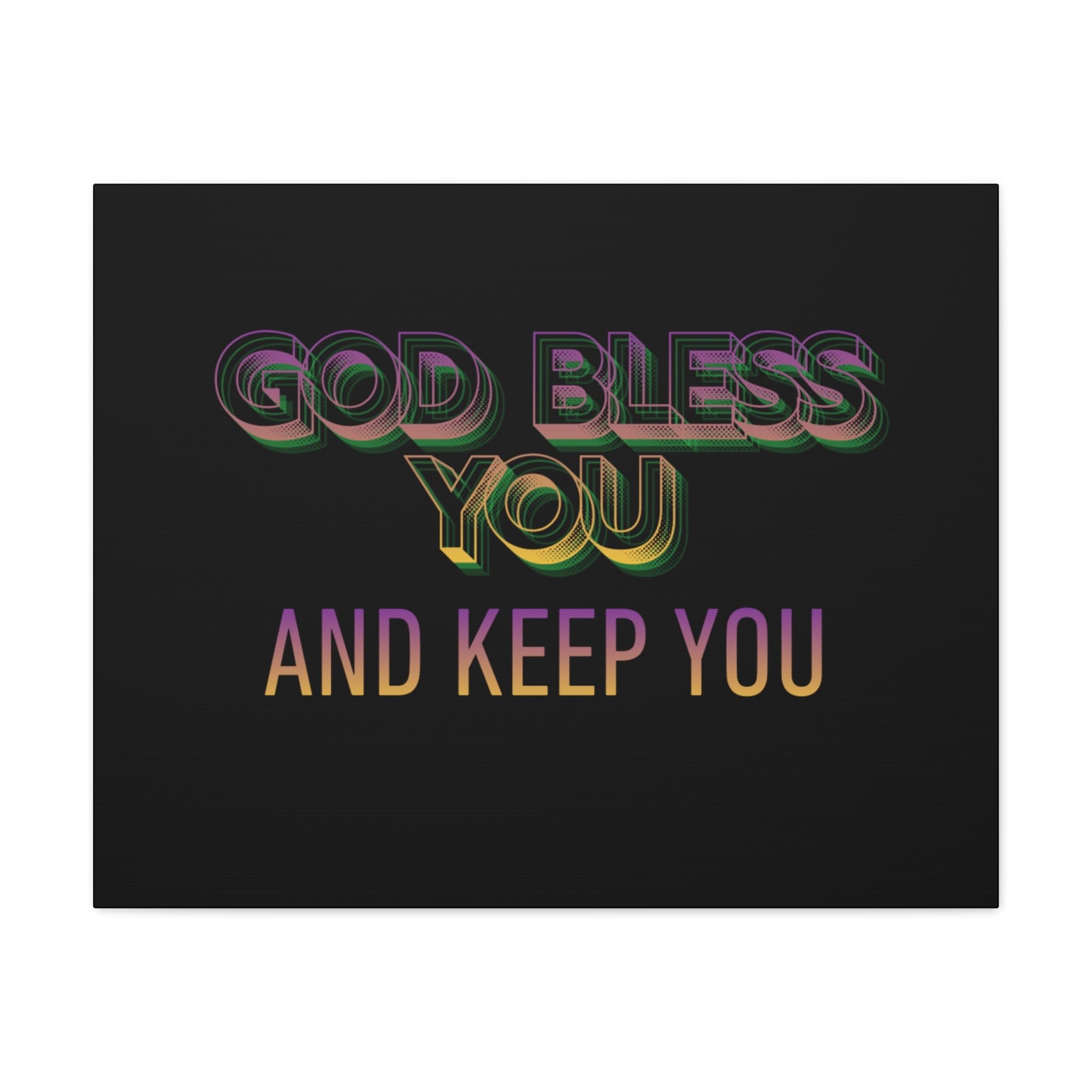 God Bless You and Keep You Canvas | Matte Stretched Wall Art