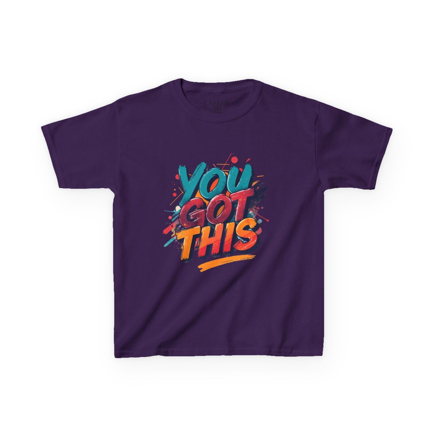 You Got This Kids Tee | Colorful Hand-Lettered Brush Script, Paint Splatters
