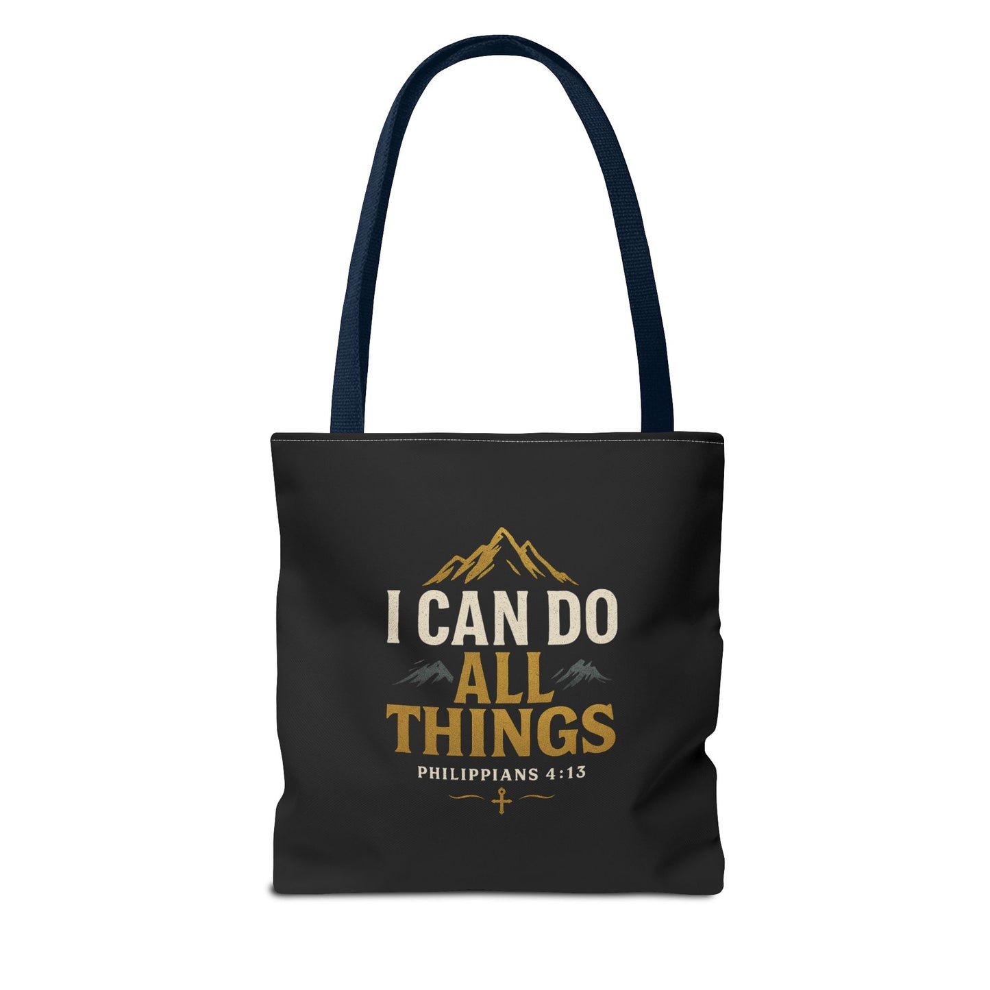 Inspirational Tote Bag with Philippians 4:13 - Motivational Gift for Encouragement, Faith, Bible Quotes, Everyday Use, Church