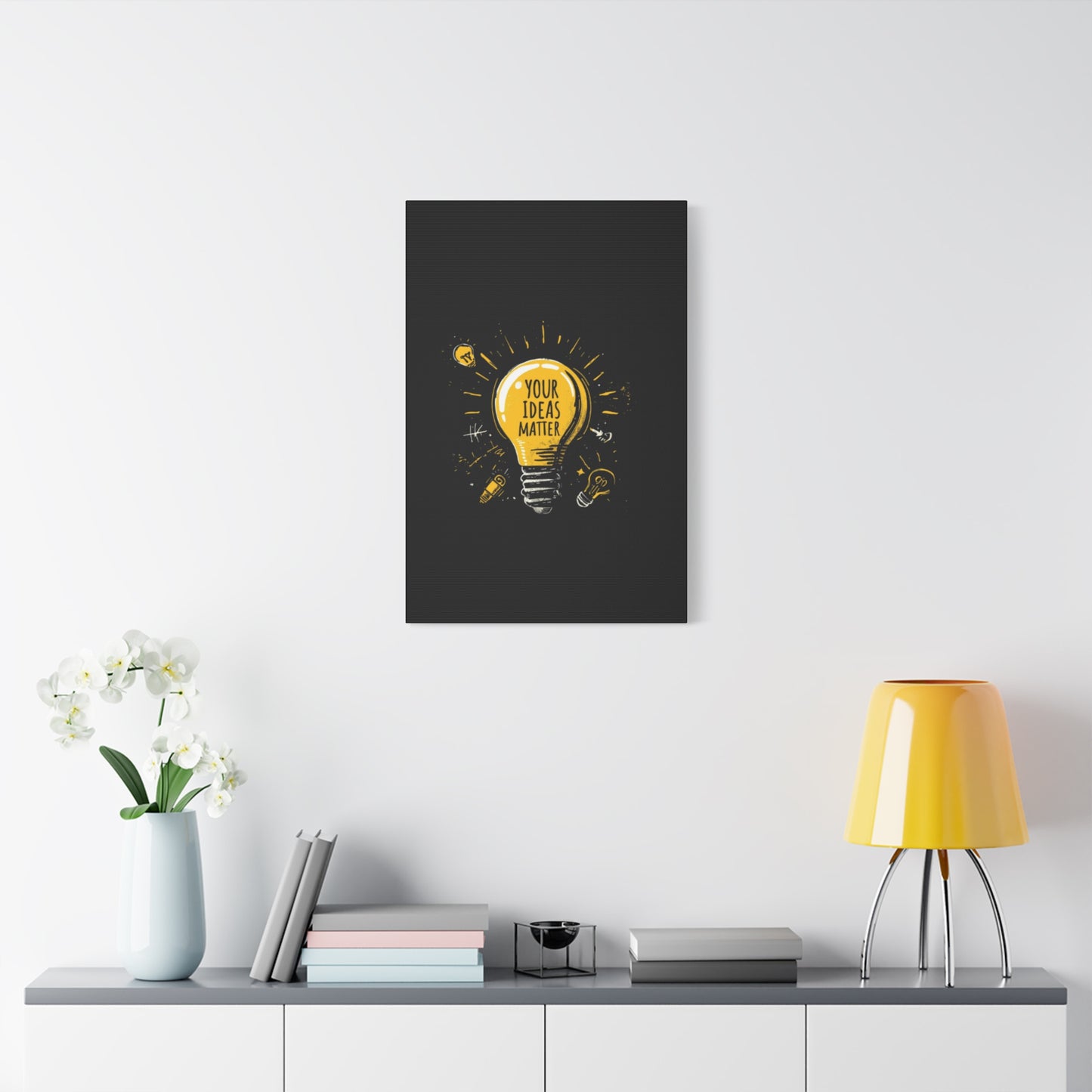 Your Ideas Matter lightbulb Matte Canvas