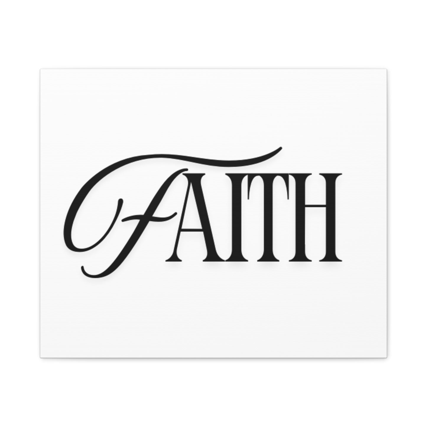 Faith typography wall art Canvas | Matte stretched 1.25"