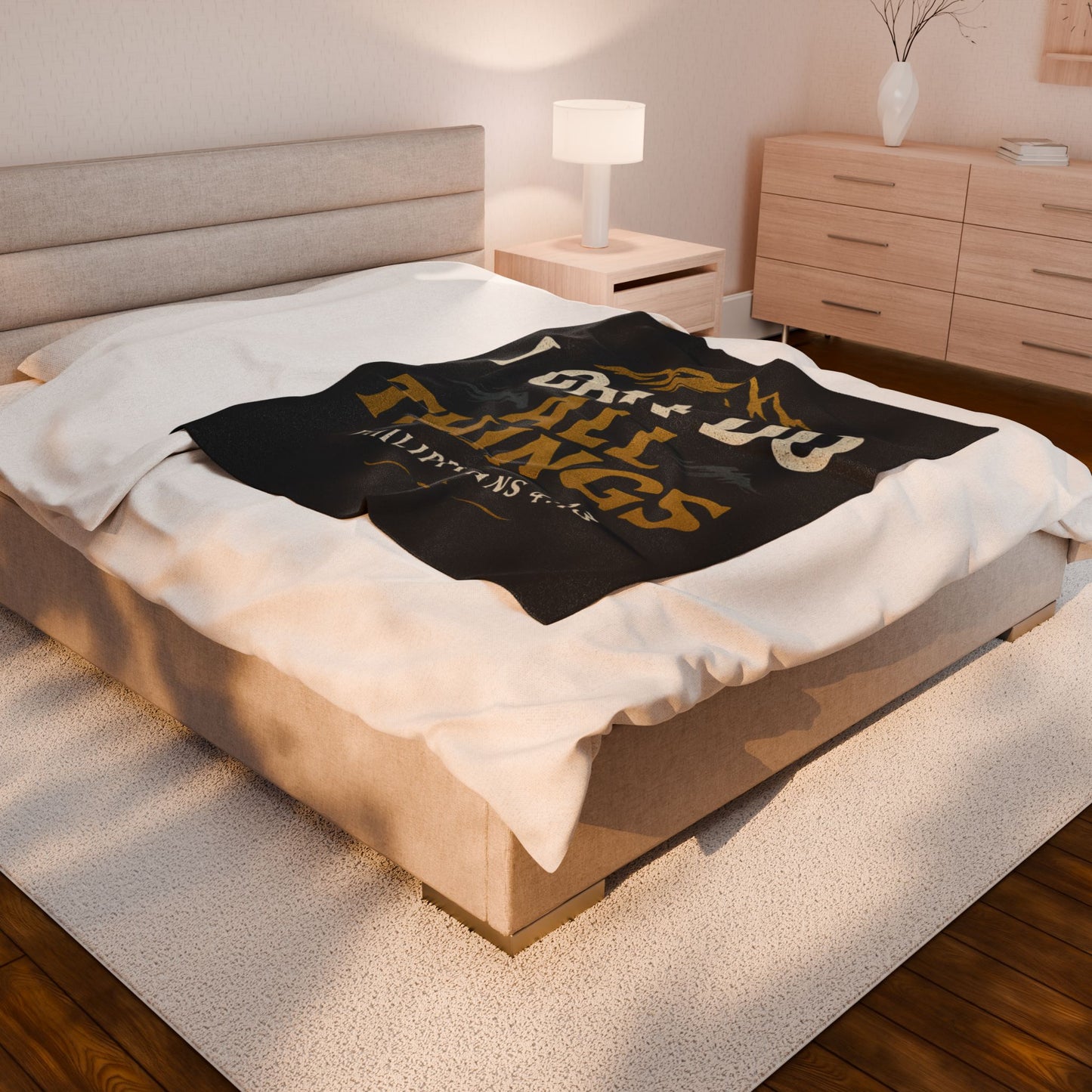 Inspirational Velveteen Plush Blanket with 'I Can Do All Things' Quote, Cozy Living Room Decor, Motivational Gift, Perfect for Home & [...]