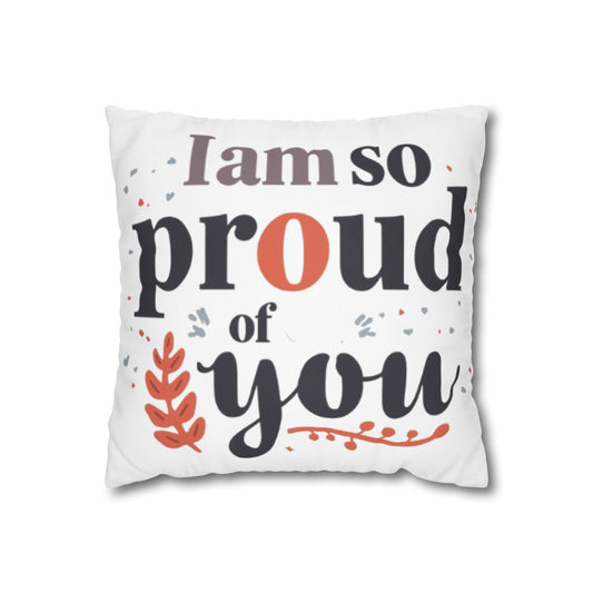 Hand-Lettered Encouragement Square Poly Canvas Pillowcase | Autumn Accents, Double-Sided