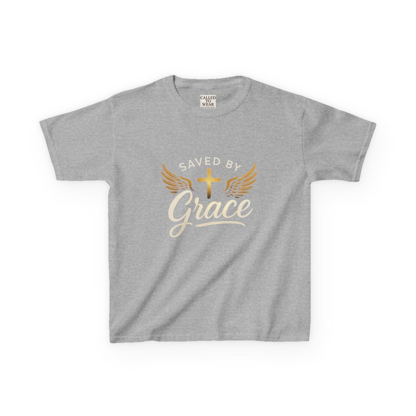 Saved by Grace Kids Tee - Inspirational Children’s Apparel, Faith-Based Gift for Baptism, Birthday, Church Events, Everyday Wear