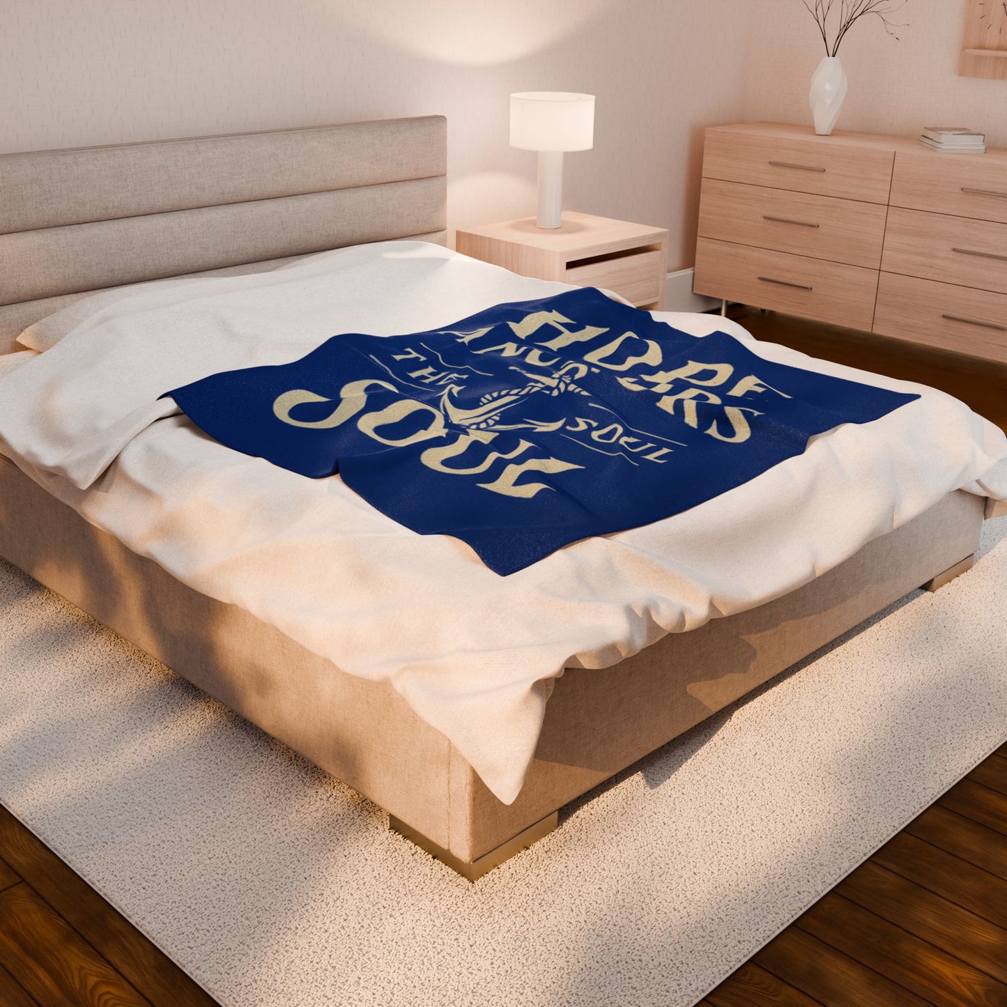Hope Anchors the Soul Velveteen Plush Blanket