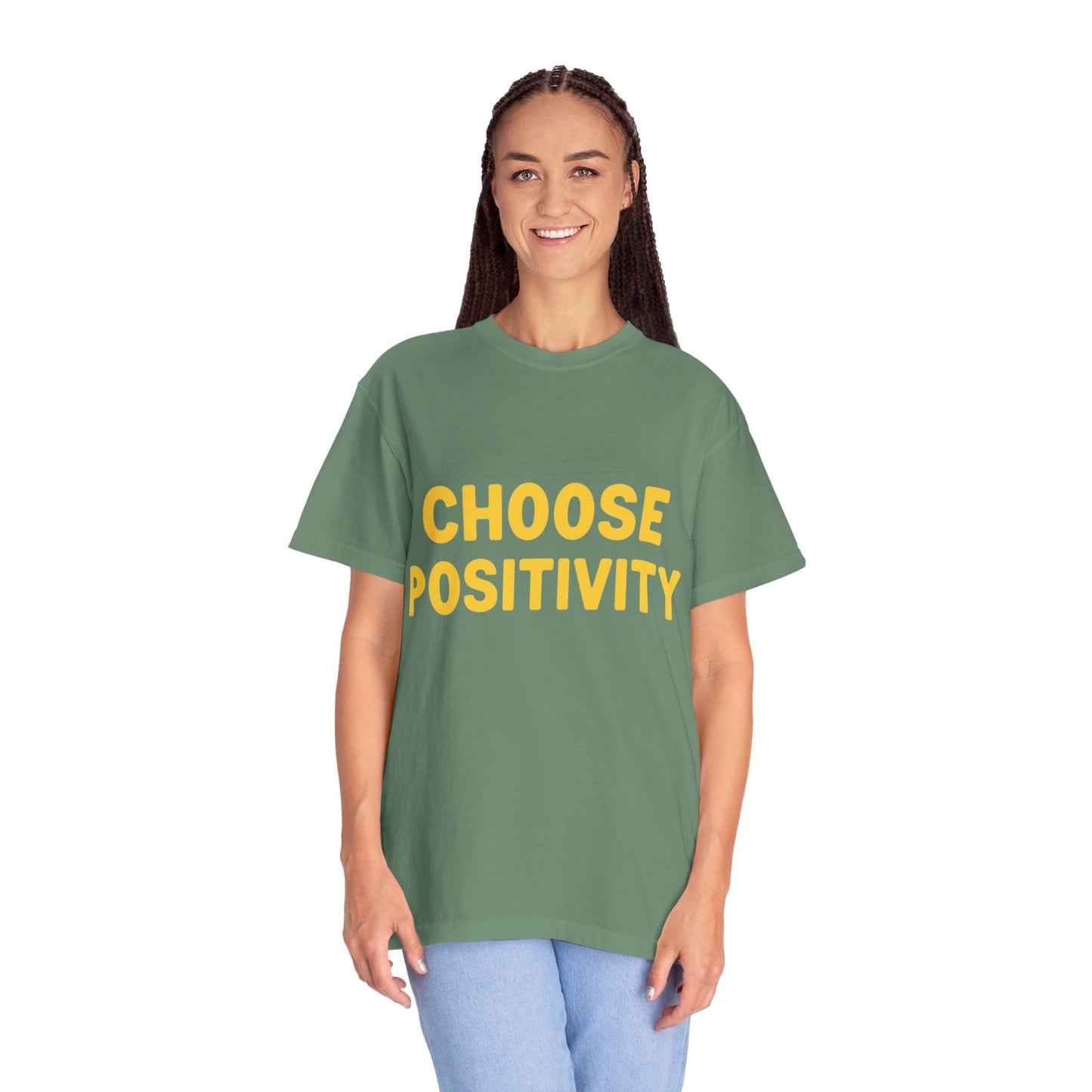 Choose Positivity T-shirt | Positive Quote Tee, Yellow Block Letters