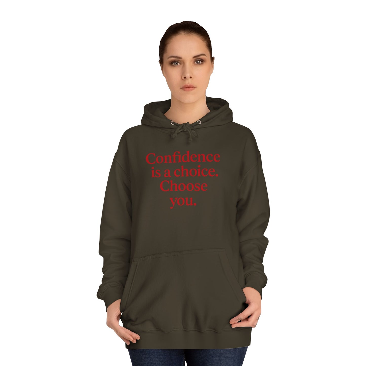 Confidence Choice Unisex College Hoodie - Inspirational Gift, Motivational Apparel, College Student Fashion, Cozy Sweatshirt, [...]