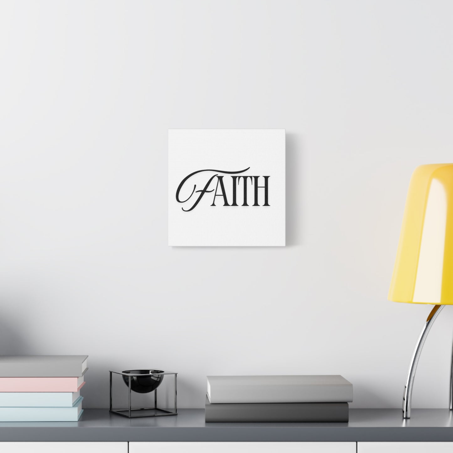 Faith typography wall art Canvas | Matte stretched 1.25"