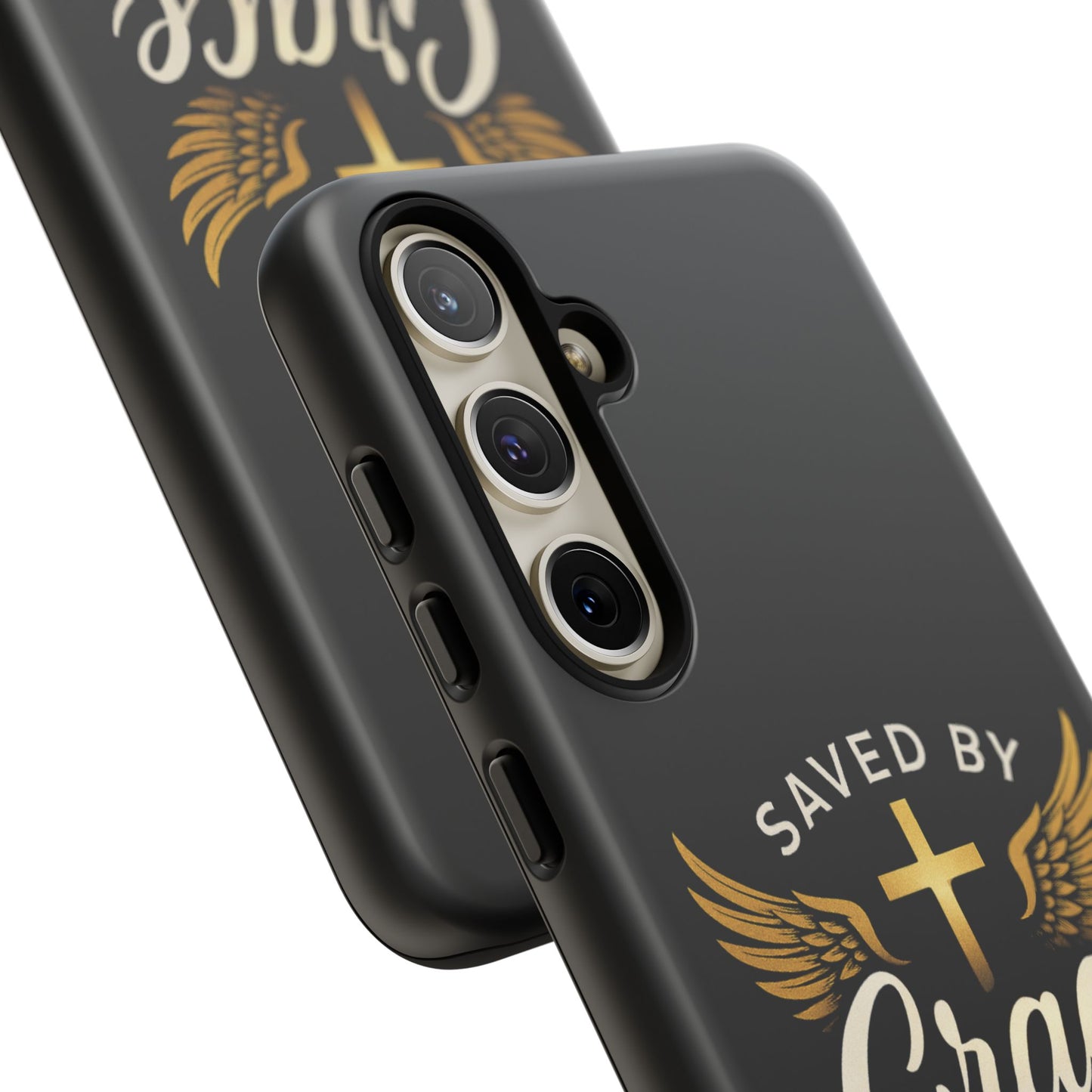 Christian Phone Case - Saved by Grace Design, Unique Gift for Believers, Inspirational Accessory, Stylish Christian Decor