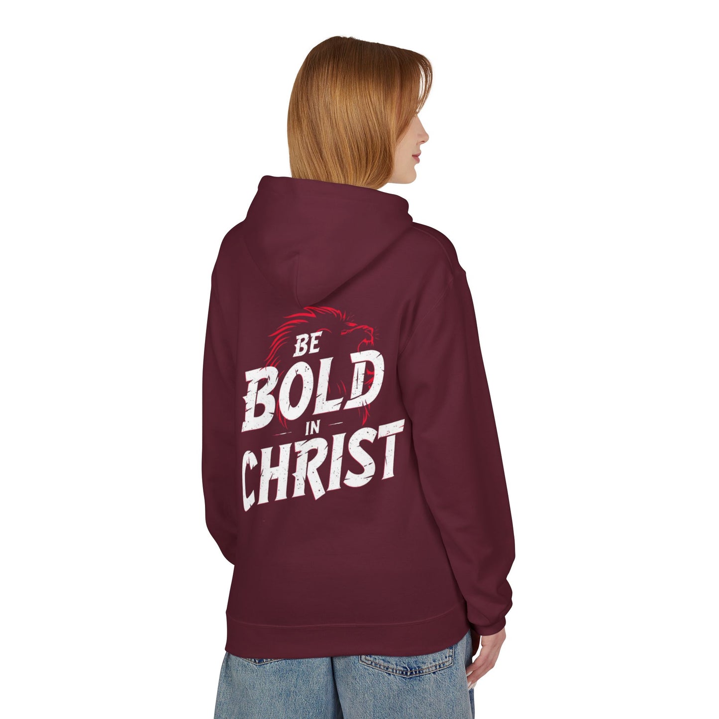 Be Bold in Christ Brush Stroke Design Hoodie | Christian Faith Apparel