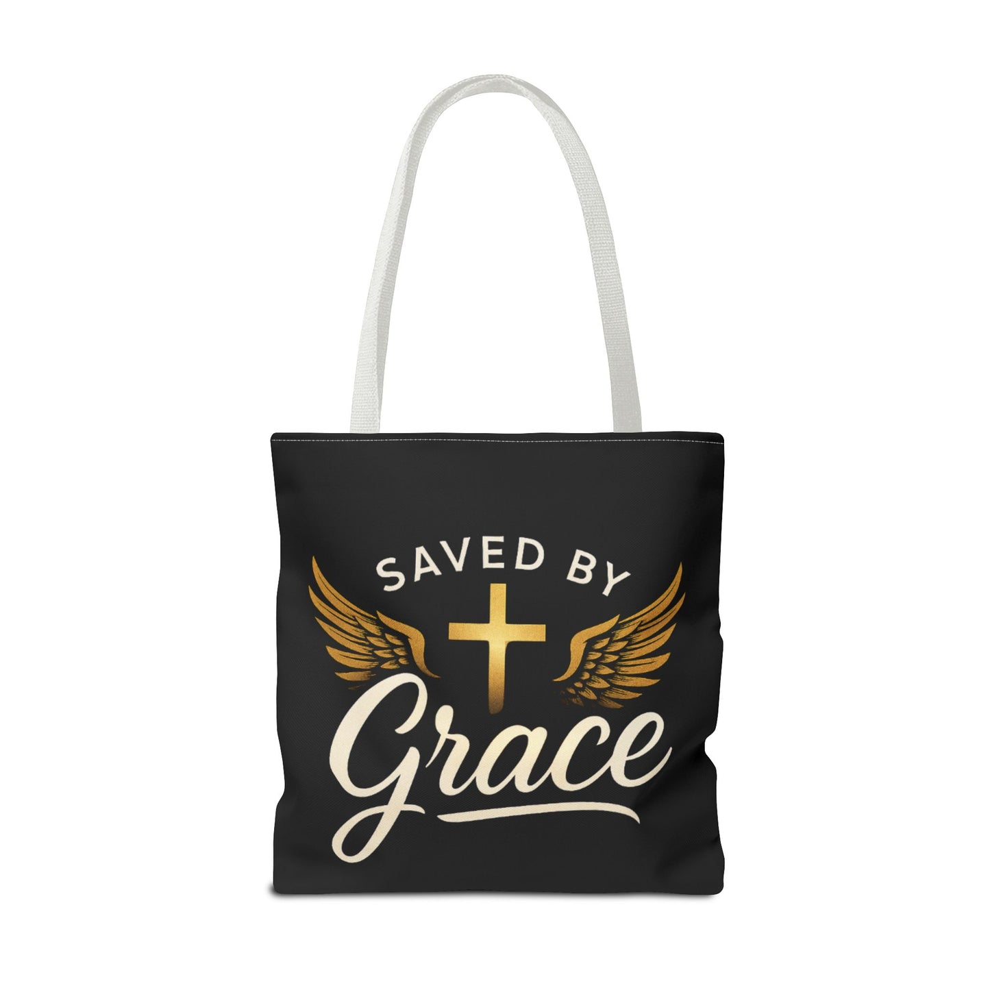Saved by Grace Tote Bag | Inspirational Christian Gift for Faith, Spiritual Journey, Church Events, Everyday Use, Stylish Carryall