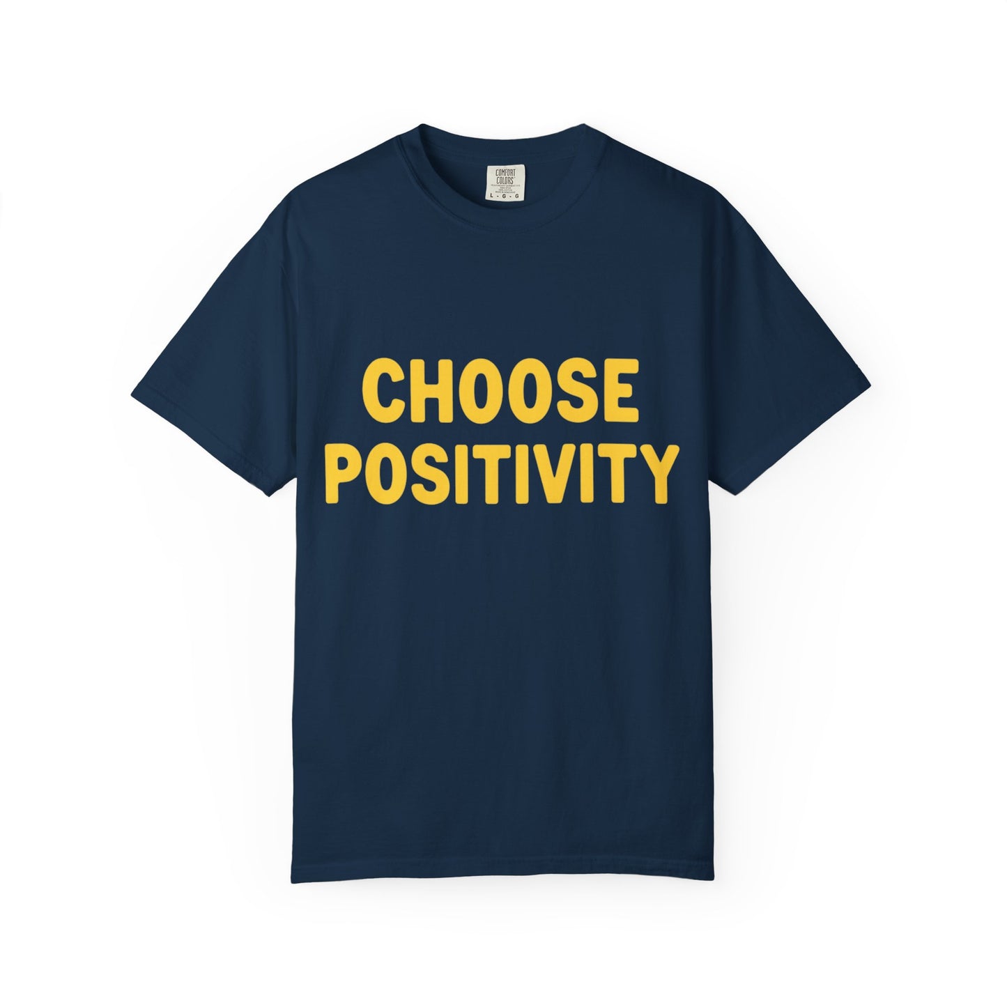 Choose Positivity T-shirt | Positive Quote Tee, Yellow Block Letters