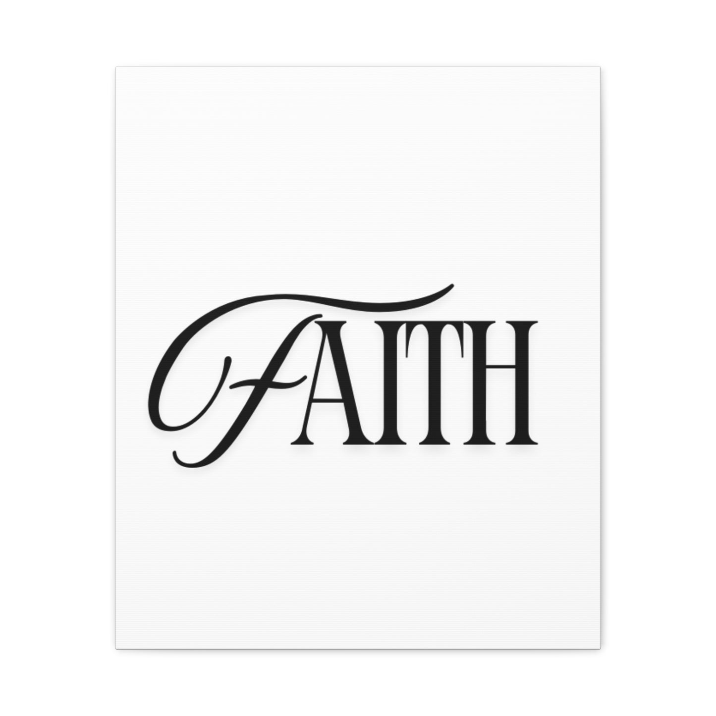 Faith typography wall art Canvas | Matte stretched 1.25"