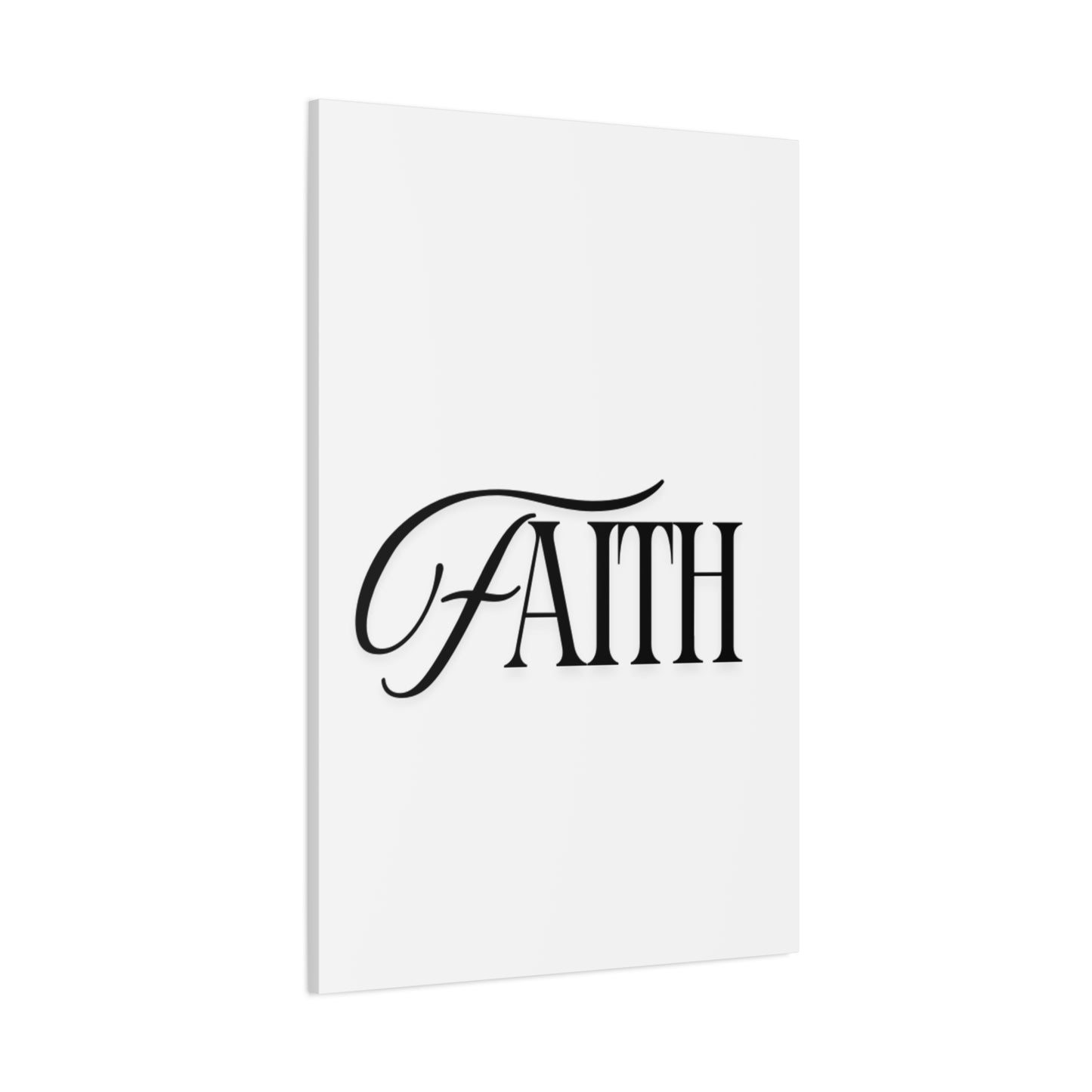 Faith typography wall art Canvas | Matte stretched 1.25"