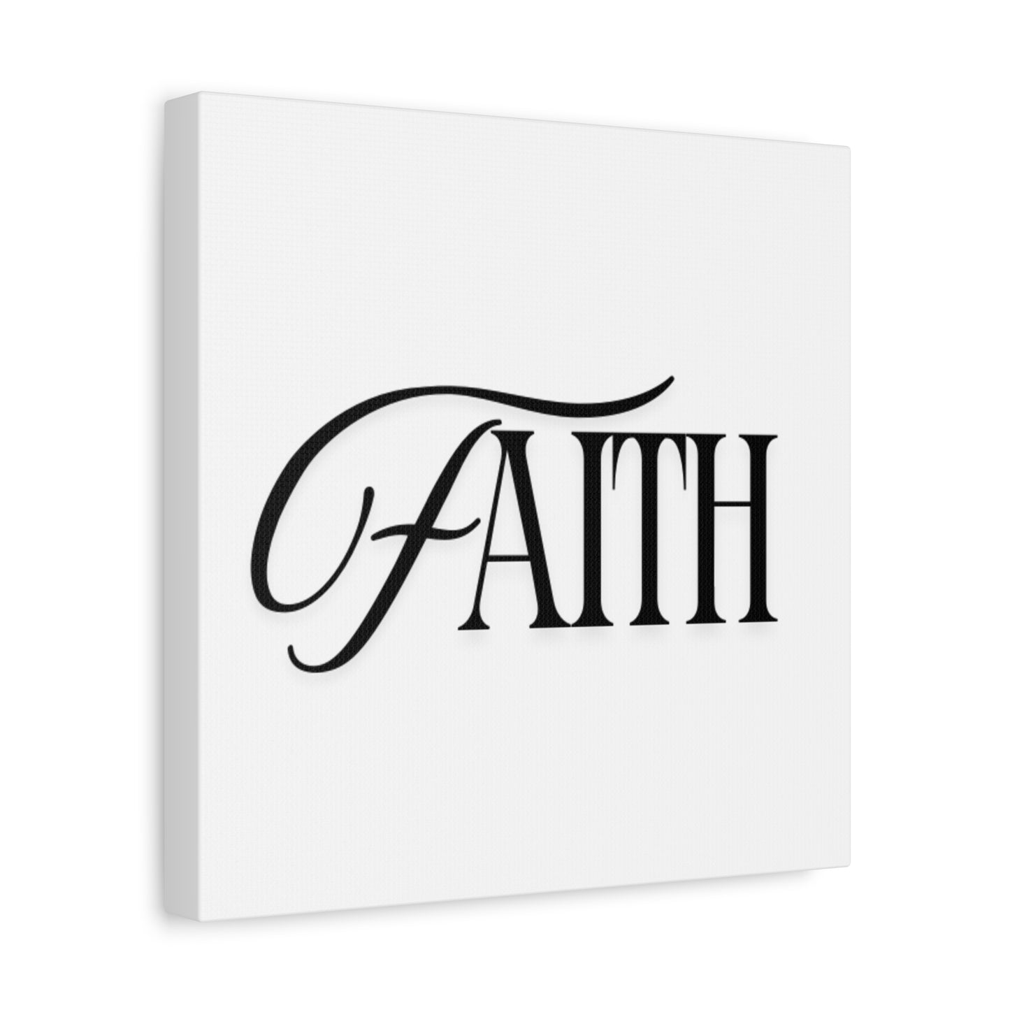 Faith typography wall art Canvas | Matte stretched 1.25"