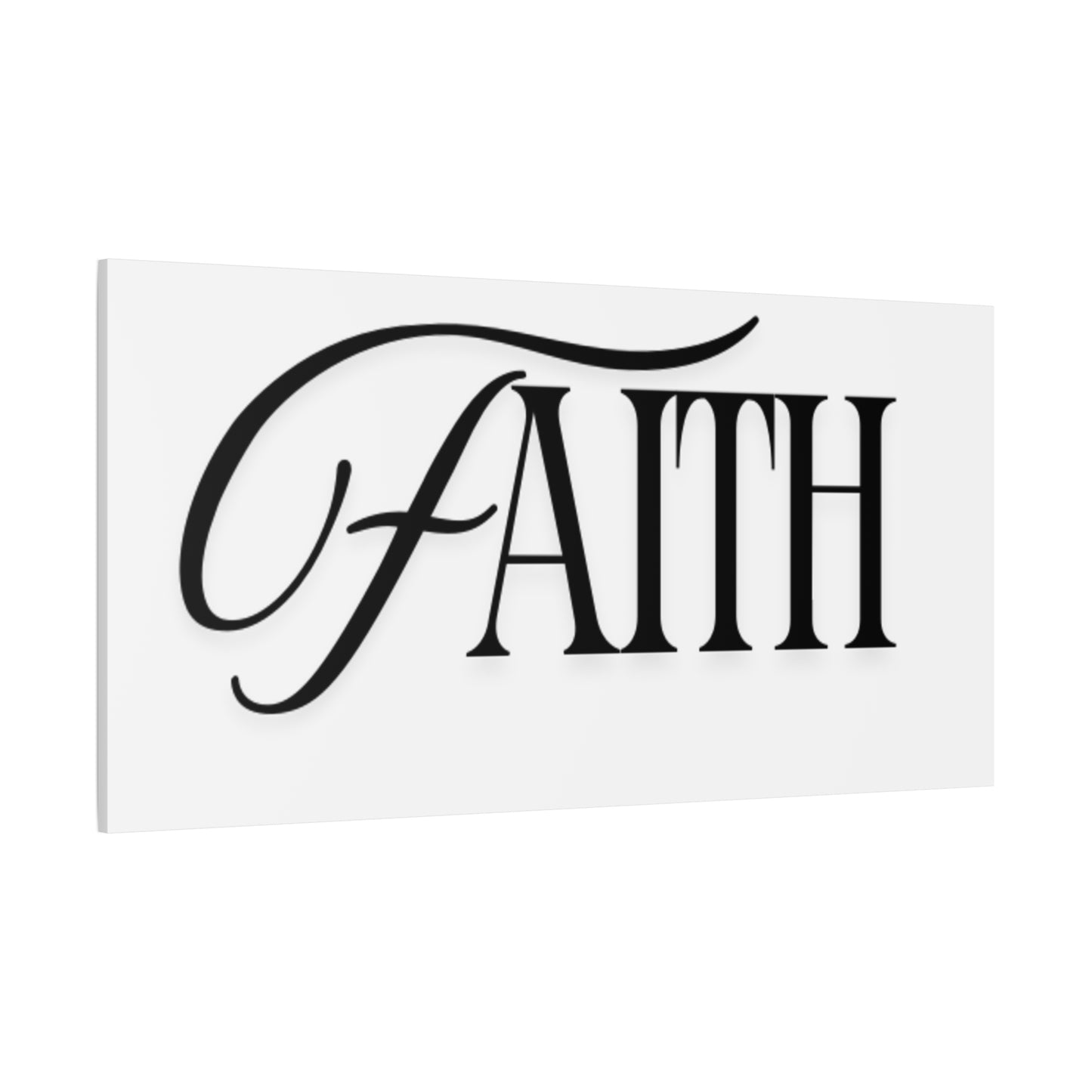 Faith typography wall art Canvas | Matte stretched 1.25"