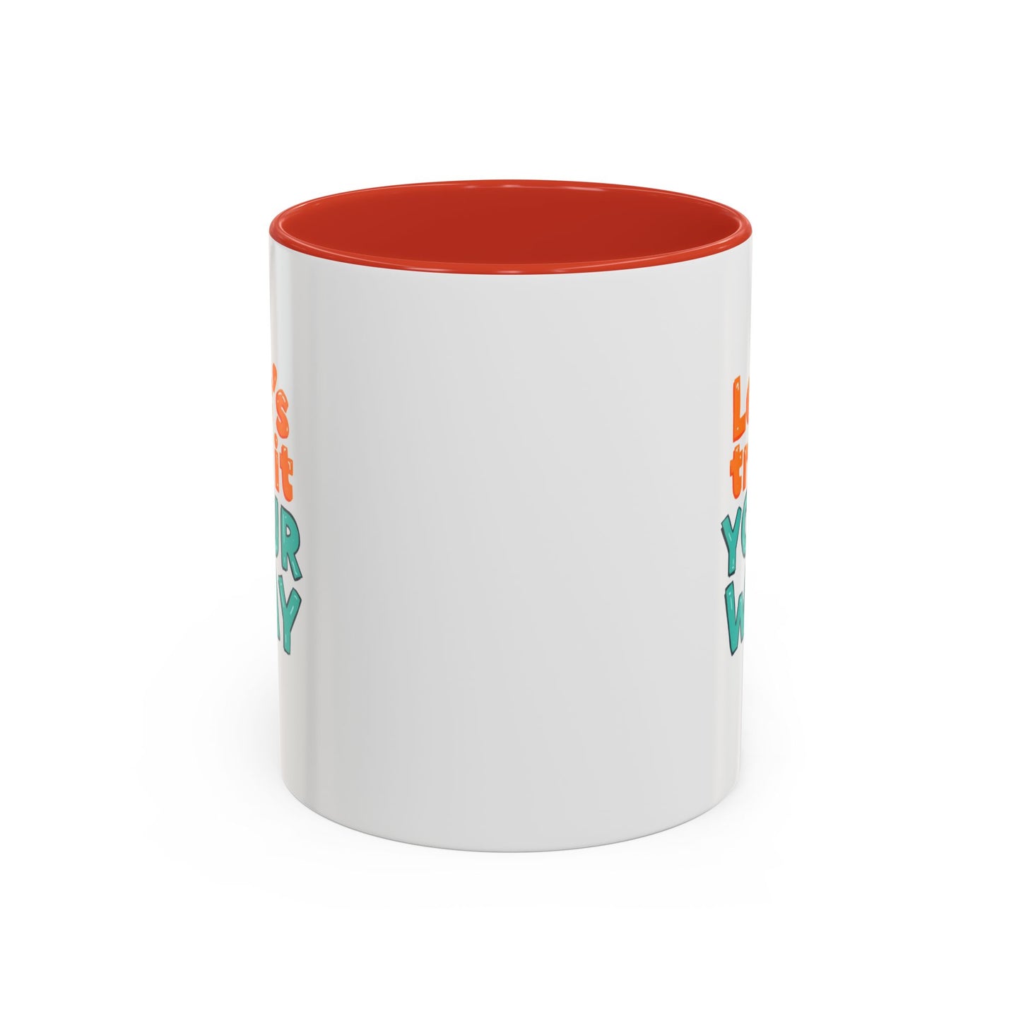 Let’s Try It Your Way Accent Coffee Mug | Typography Retro Colors