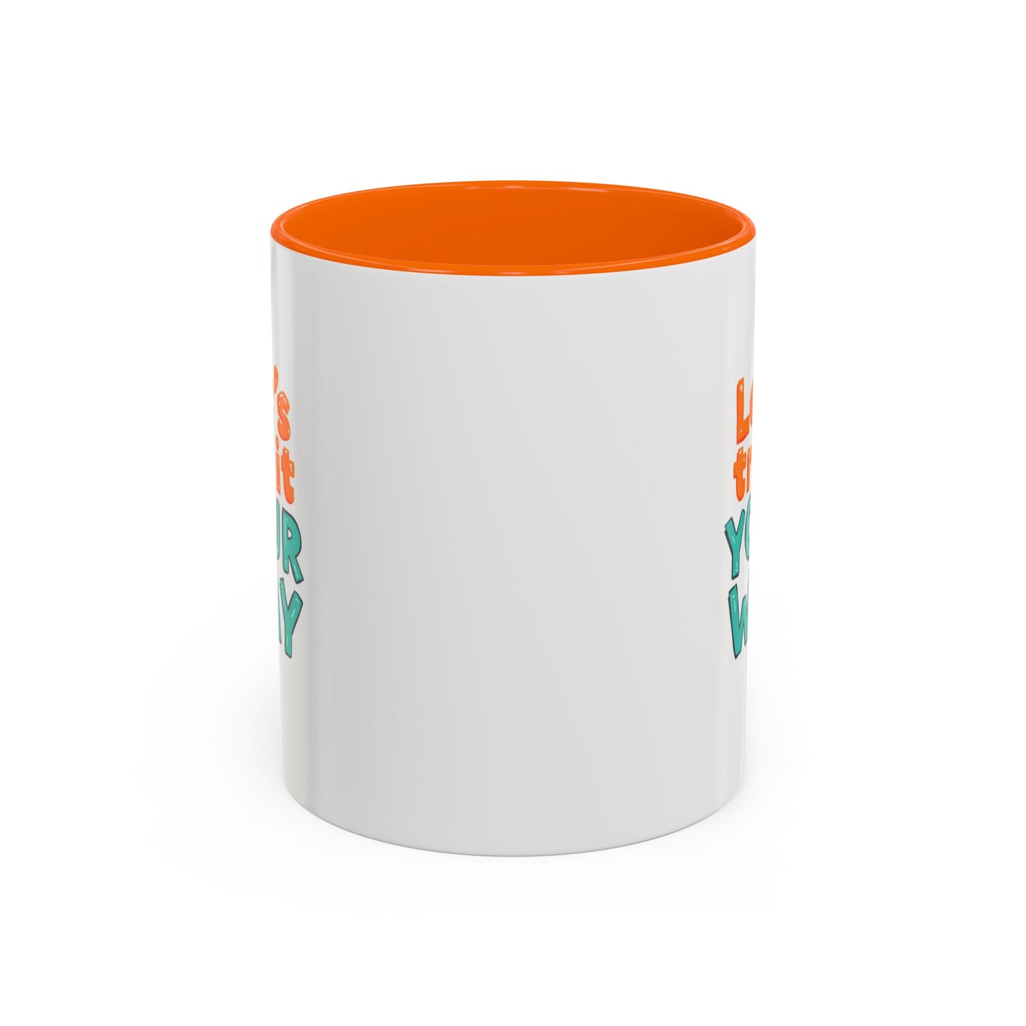 Let’s Try It Your Way Accent Coffee Mug | Typography Retro Colors