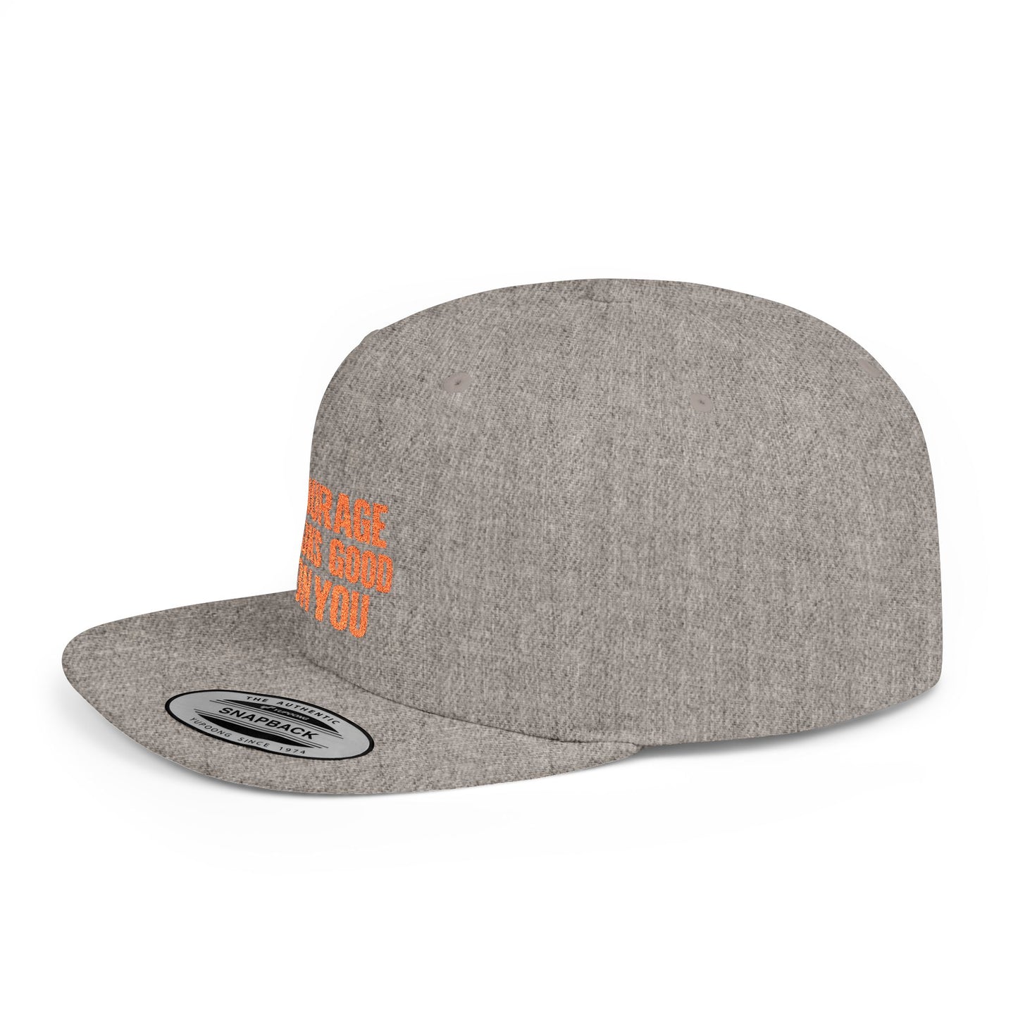 Courage Looks Good on You Snapback Hat, Motivational Cap for Everyday Wear, Gift for Friends, Inspiring Headwear