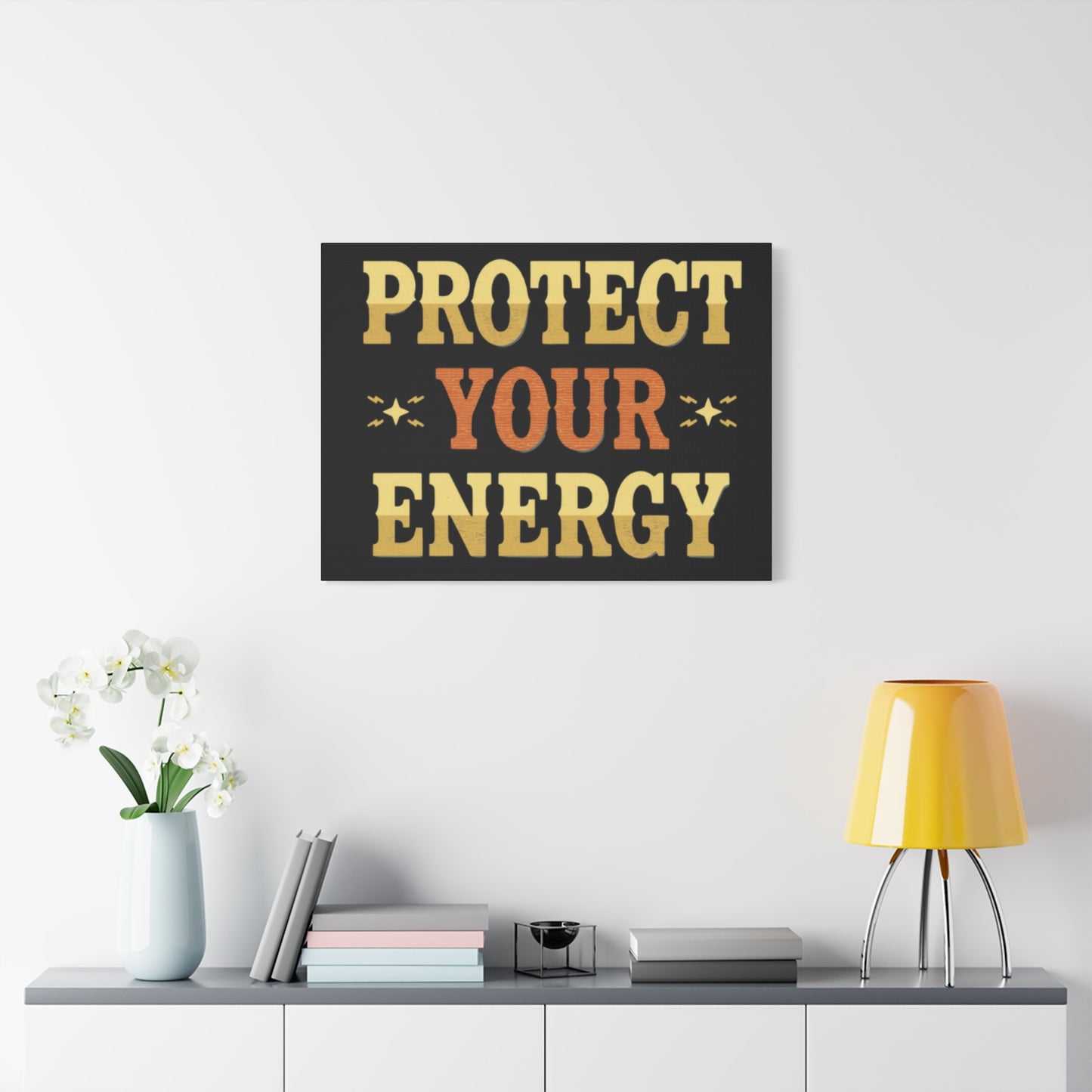 Protect Your Energy Canvas | Matte Stretched Wall Art