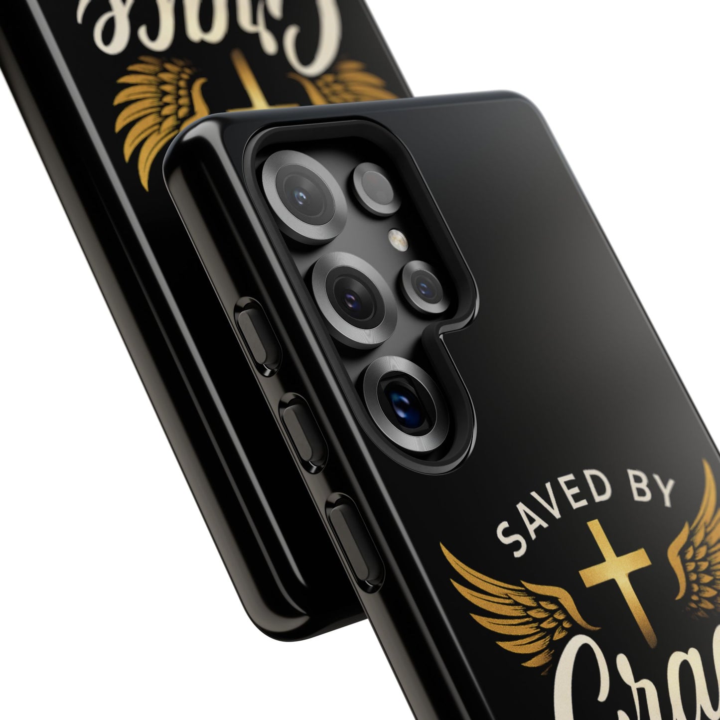 Christian Phone Case - Saved by Grace Design, Unique Gift for Believers, Inspirational Accessory, Stylish Christian Decor