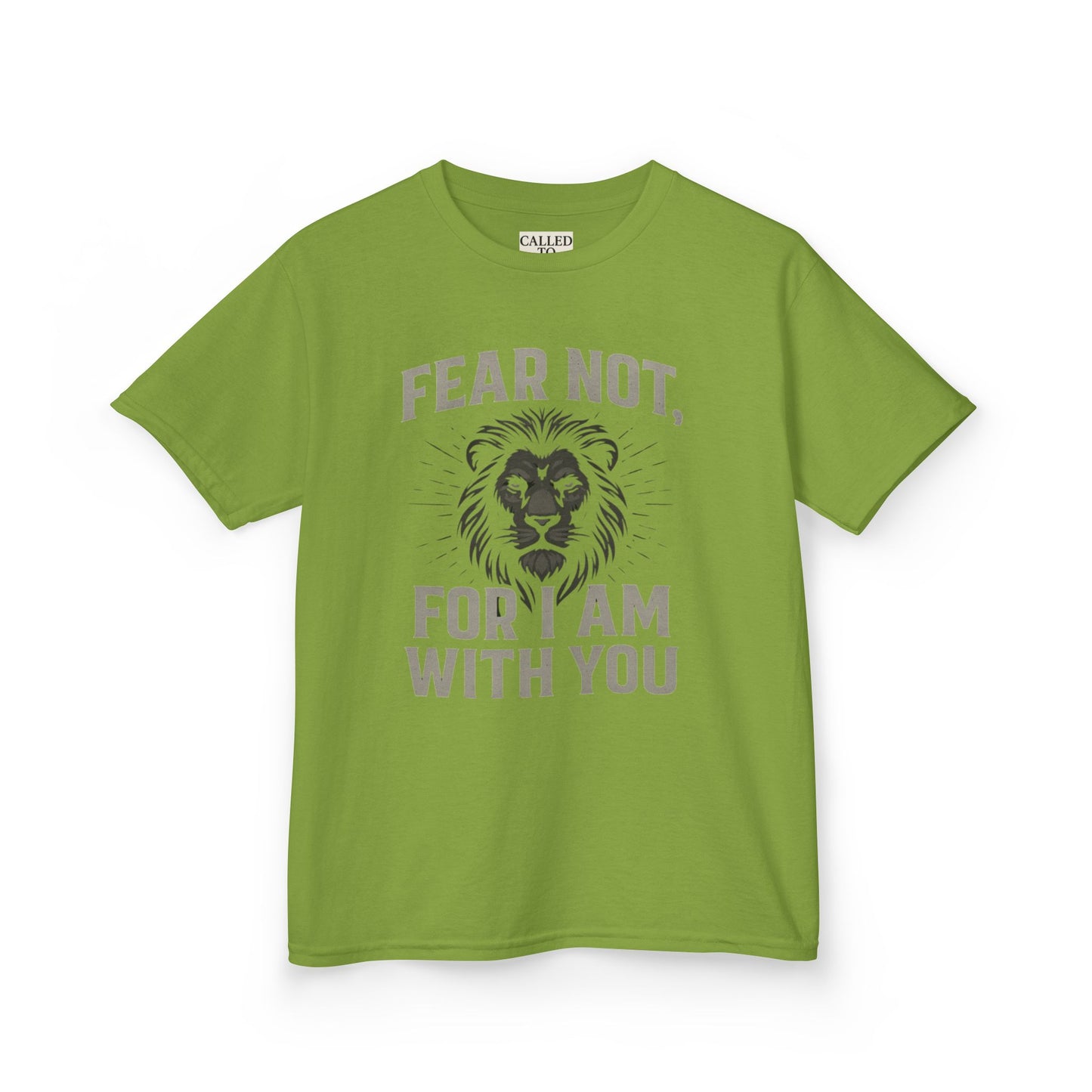 Kids Inspirational Lion Tee - Fear Not Design, Boys Girls Gift, Motivational T-Shirt, Children's Apparel, Faith-Based Clothing