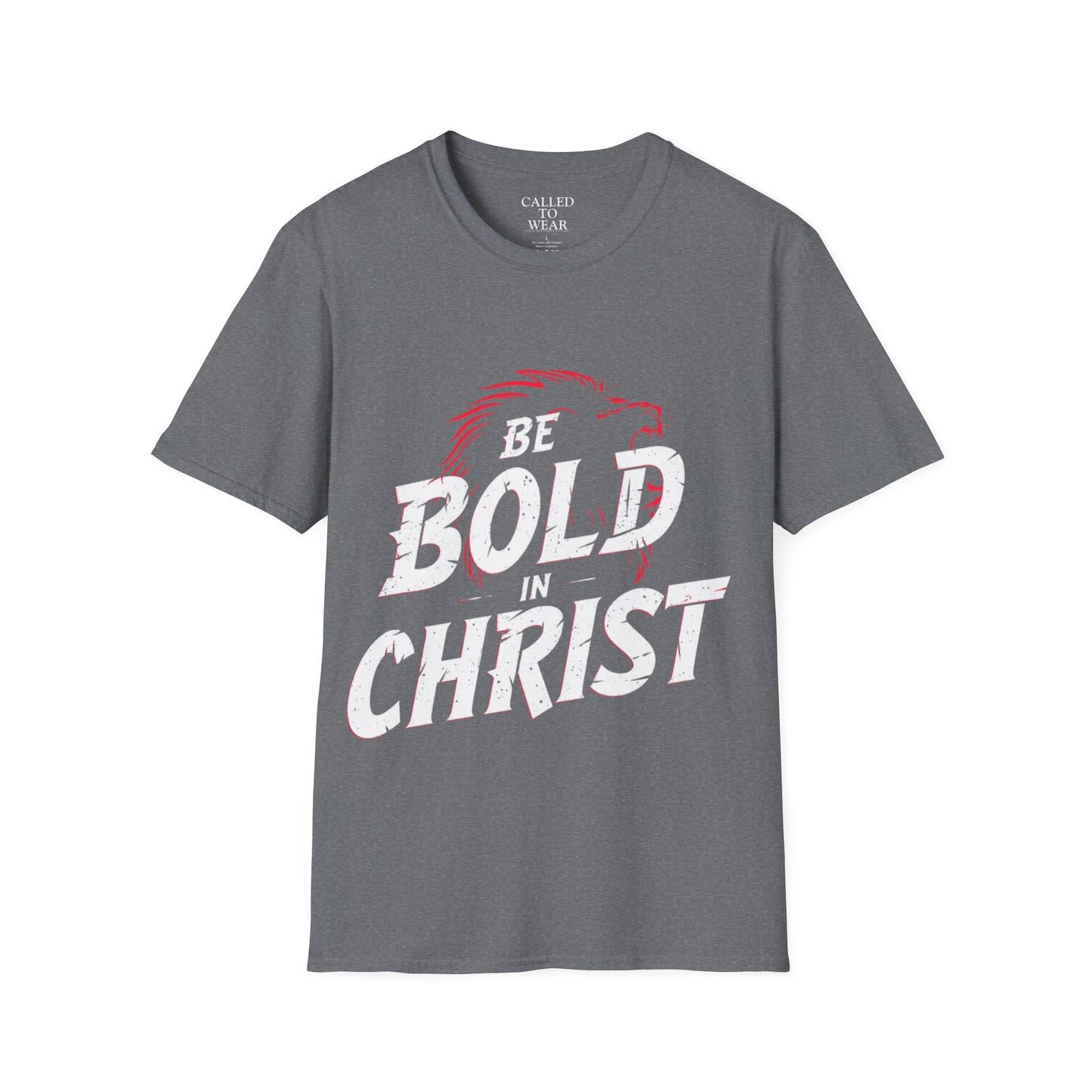 Be Bold in Christ T-Shirt | Christian Faith Tee, Lion Silhouette Typography