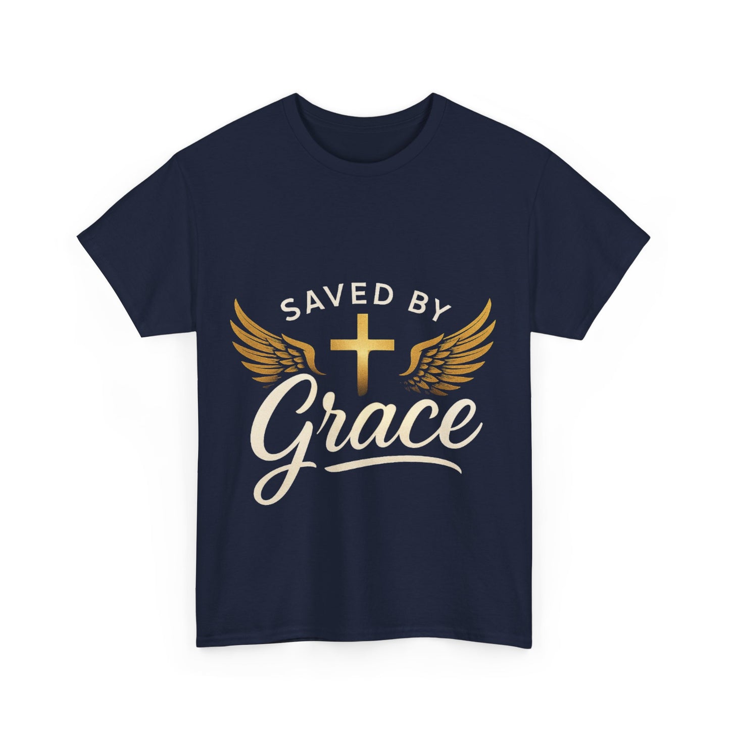 Saved by Grace Unisex Heavy Cotton Tee - Faith Shirt, Christian Apparel, Inspirational Gift, Church Outfit, Religious Tee