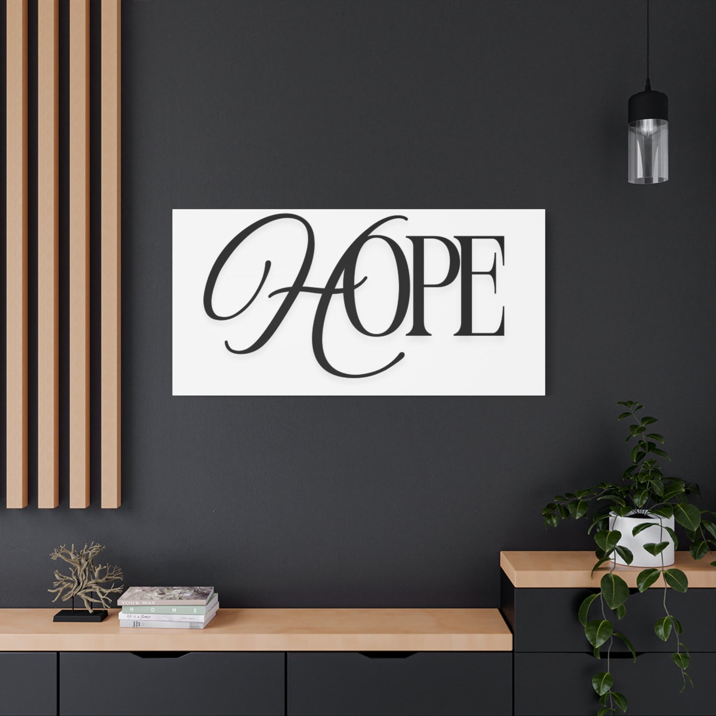 Hope Script Wall Art Canvas | Matte Stretched Canvas