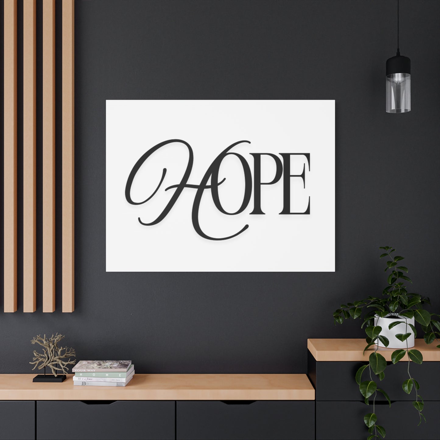 Hope Script Wall Art Canvas | Matte Stretched Canvas