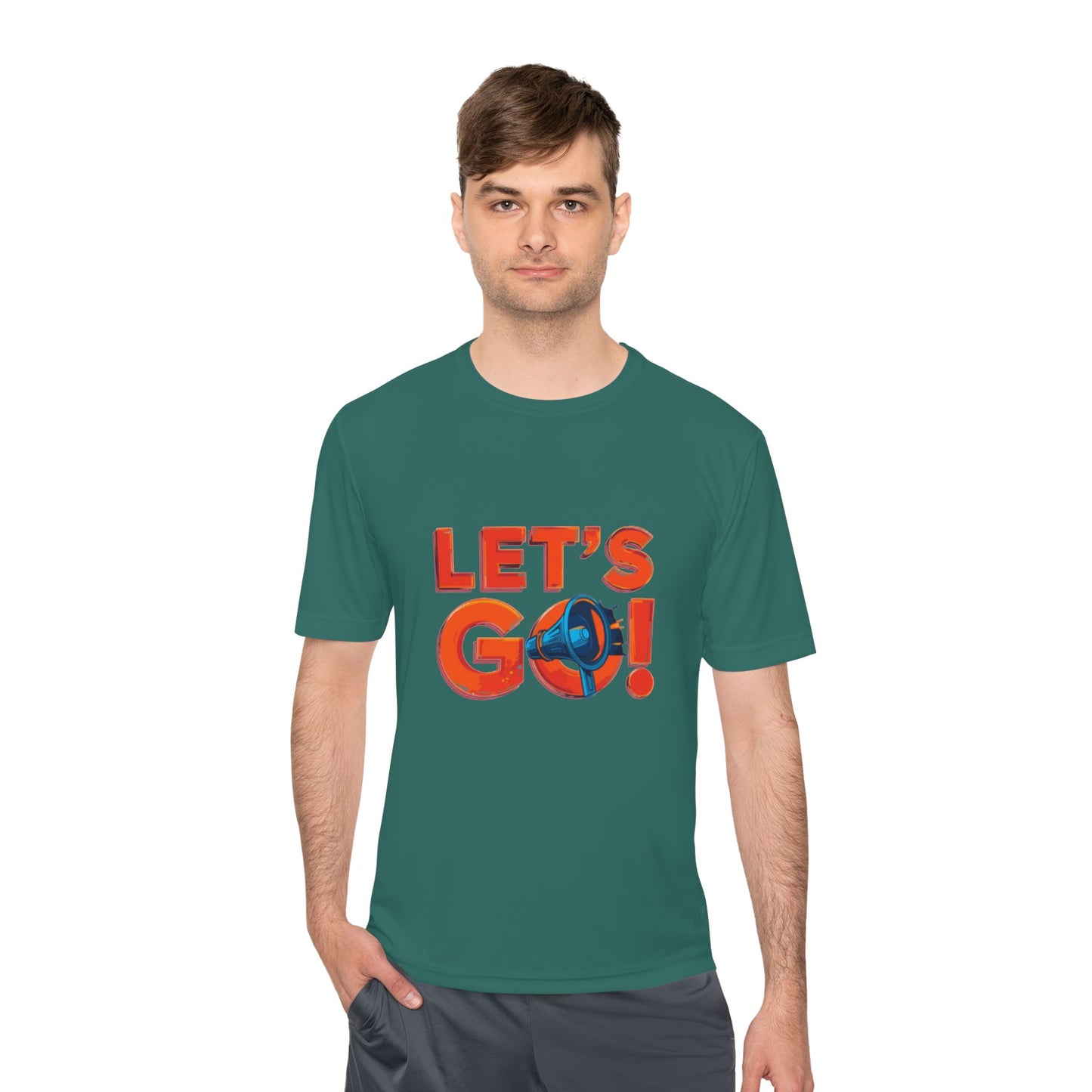 LET'S GO! Momentum Graphic Tee | Lightweight Polyester Athletic Shirt