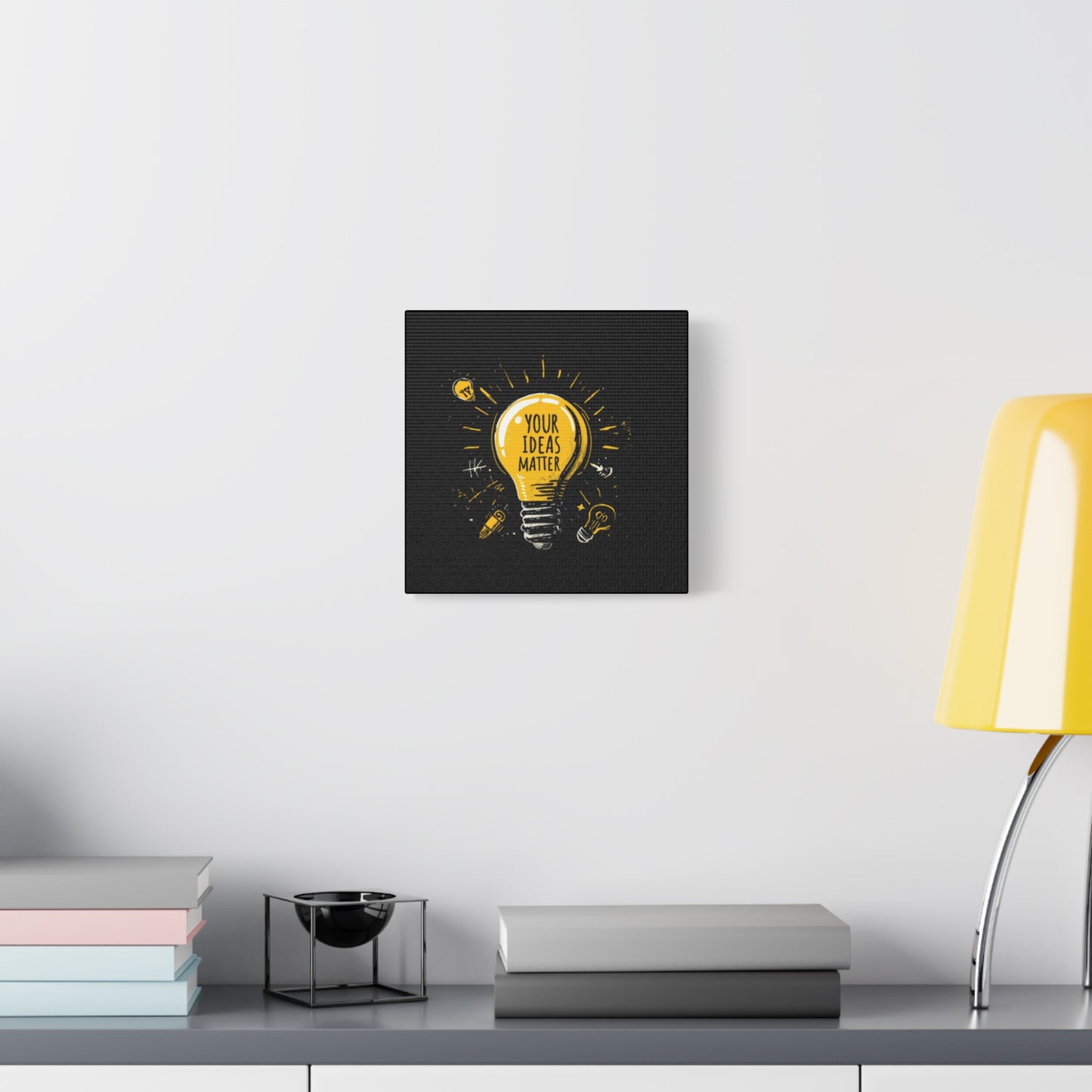 Your Ideas Matter lightbulb Matte Canvas